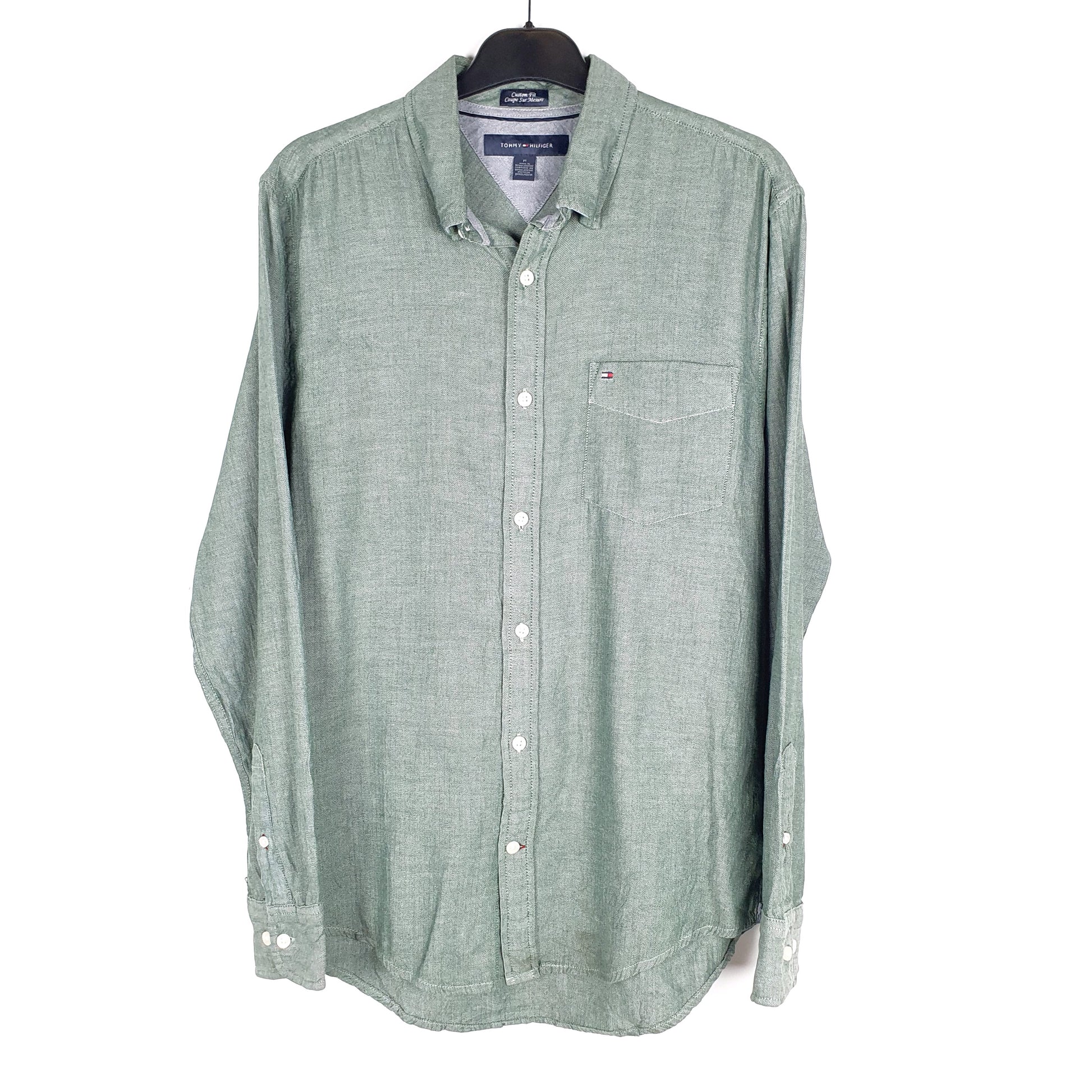 Green Tommy Hilfiger Long Sleeve Shirt
