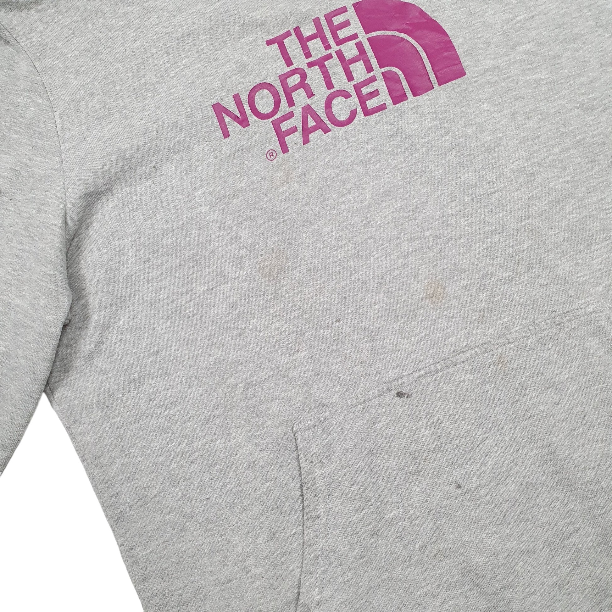 Womens Grey The North Face Spellout Hoodie Jumper