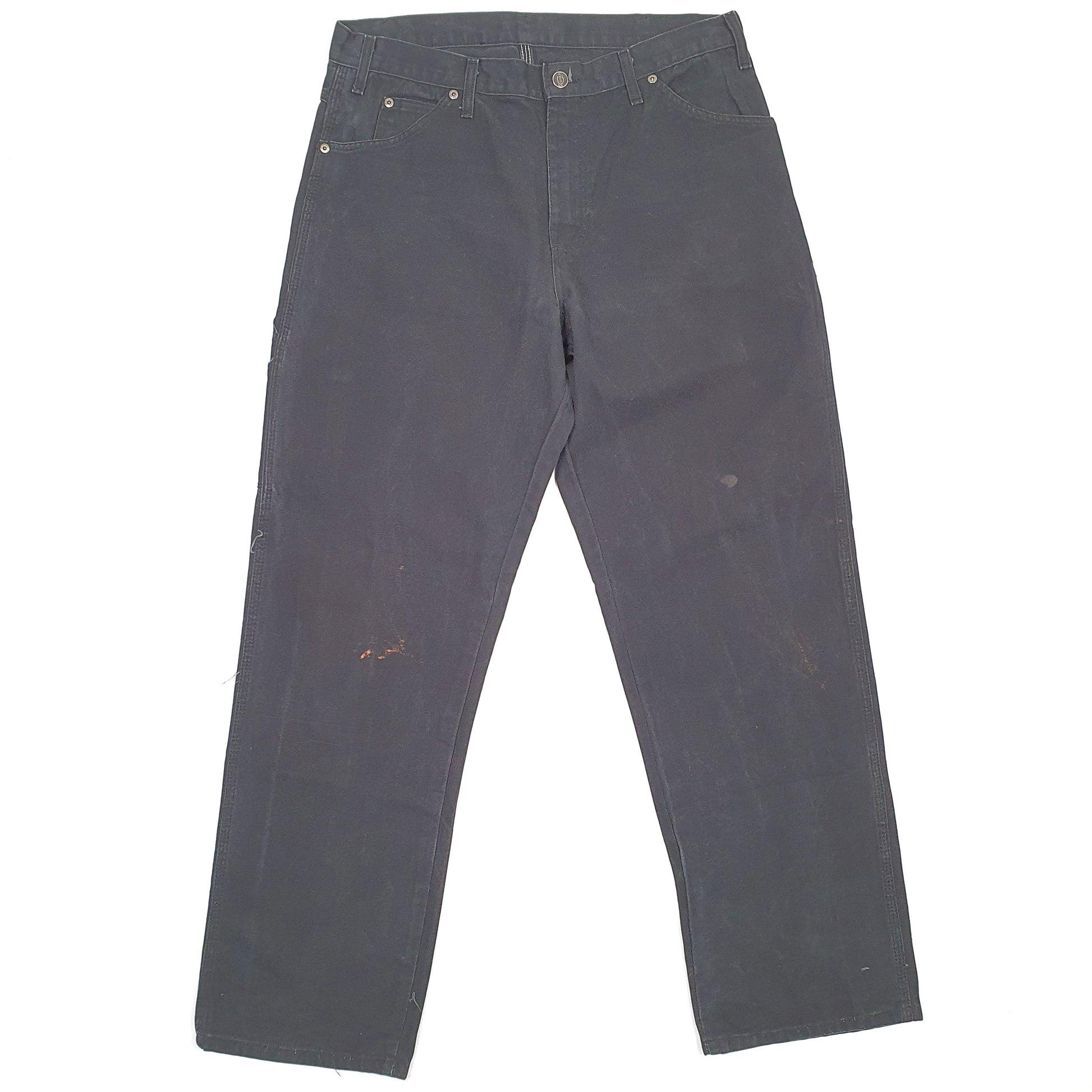 Mens Dickies Black Carpenter Trousers W34 L31 Black