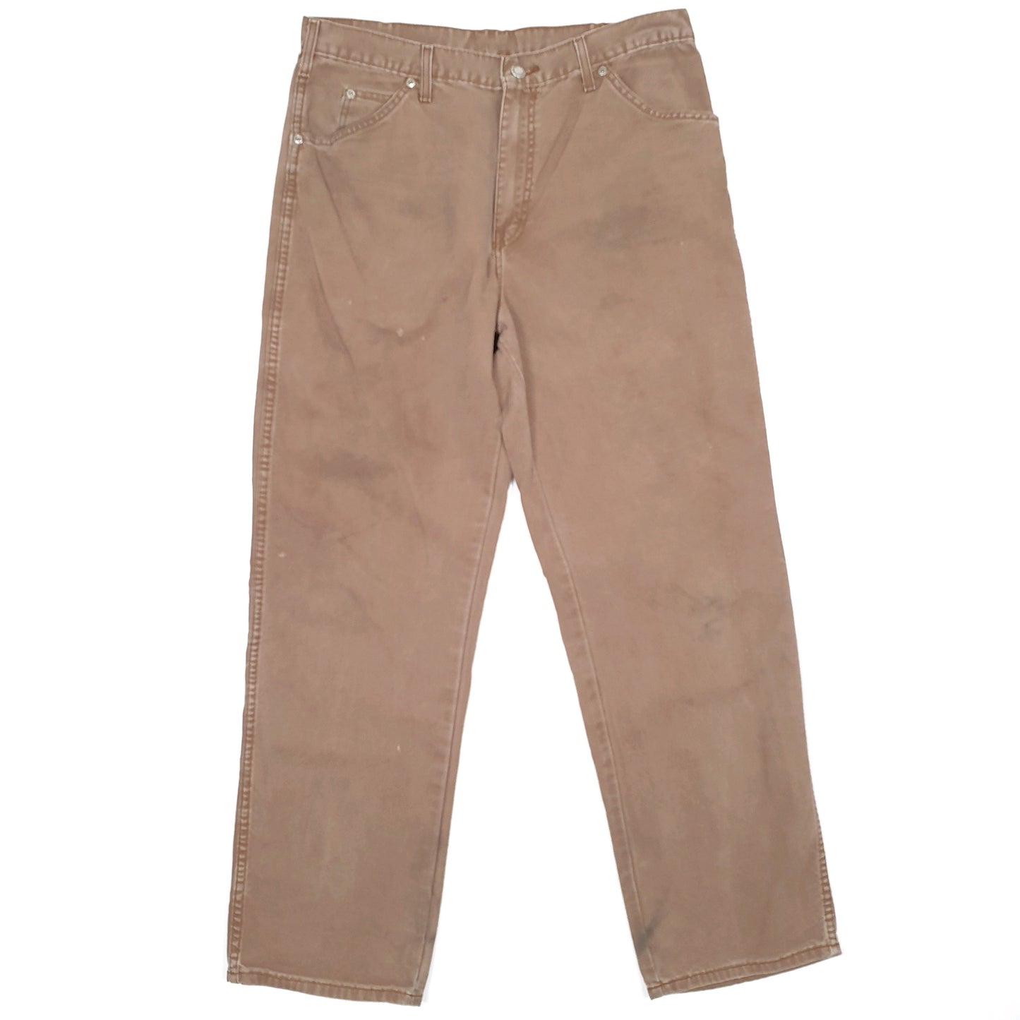 Mens Dickies Brown Carpenter Trousers W34 L30 Brown