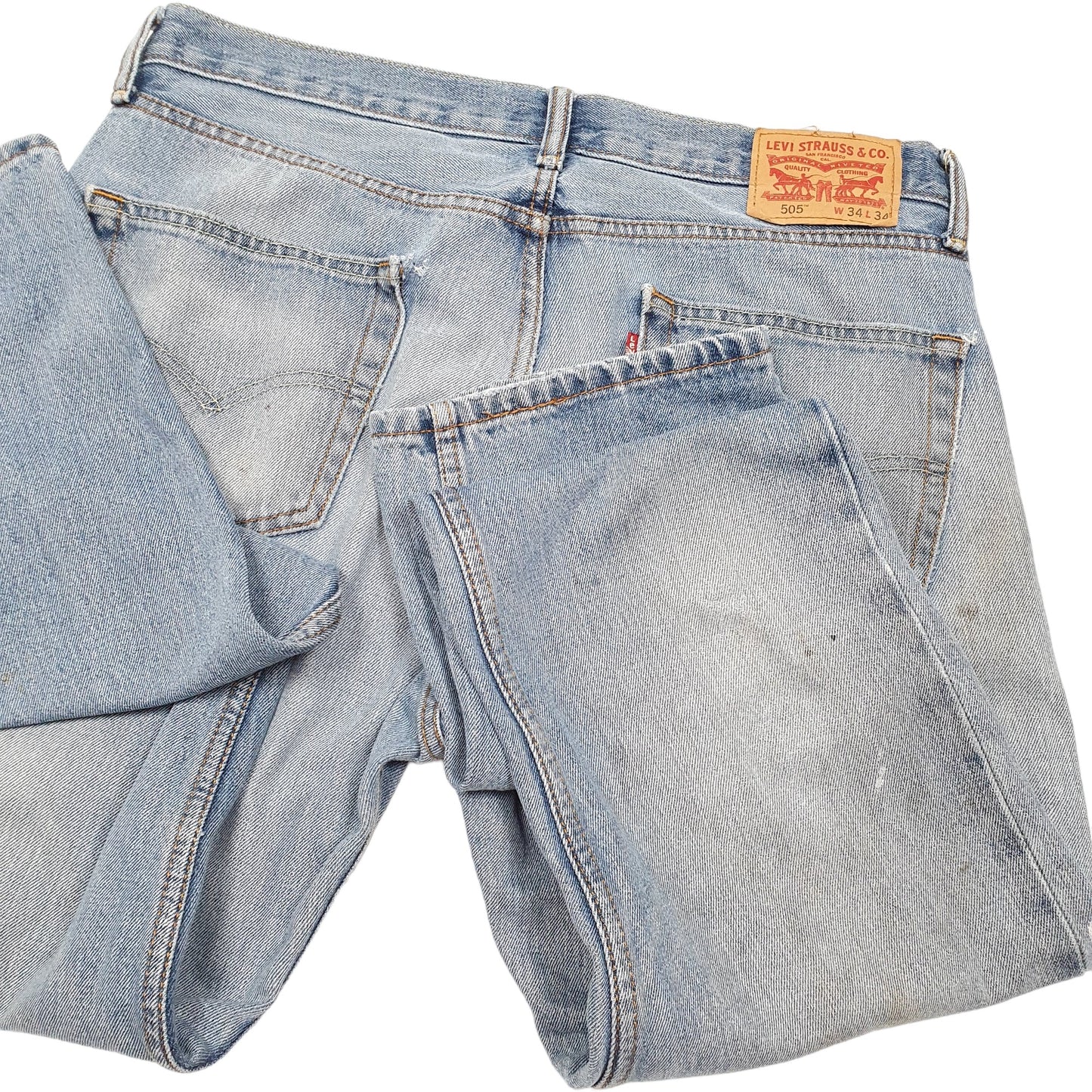 Mens Blue Levis  505 JeansW34 L34