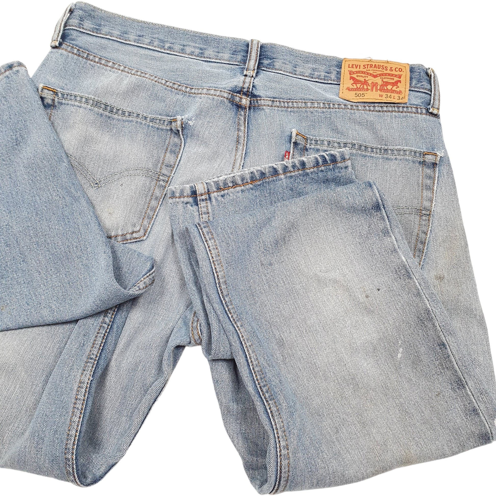 Mens Blue Levis  505 JeansW34 L34