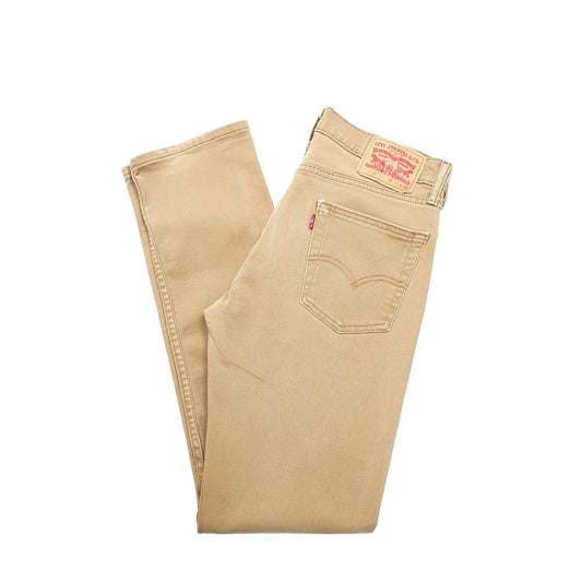 Levis 513 Slim Fit Jeans W30 L32 Beige