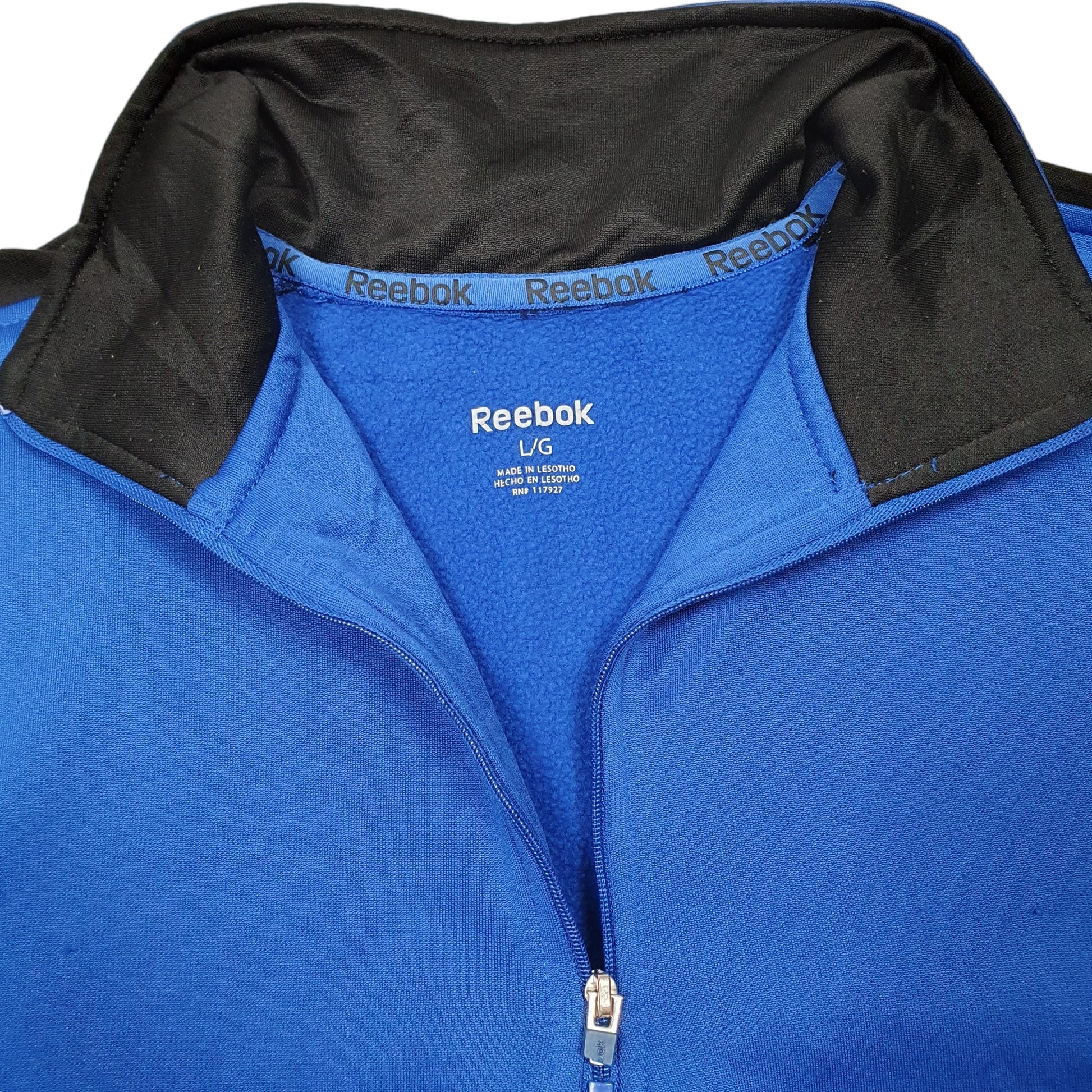 Mens Blue Reebok Active Quarter Zip Jumper