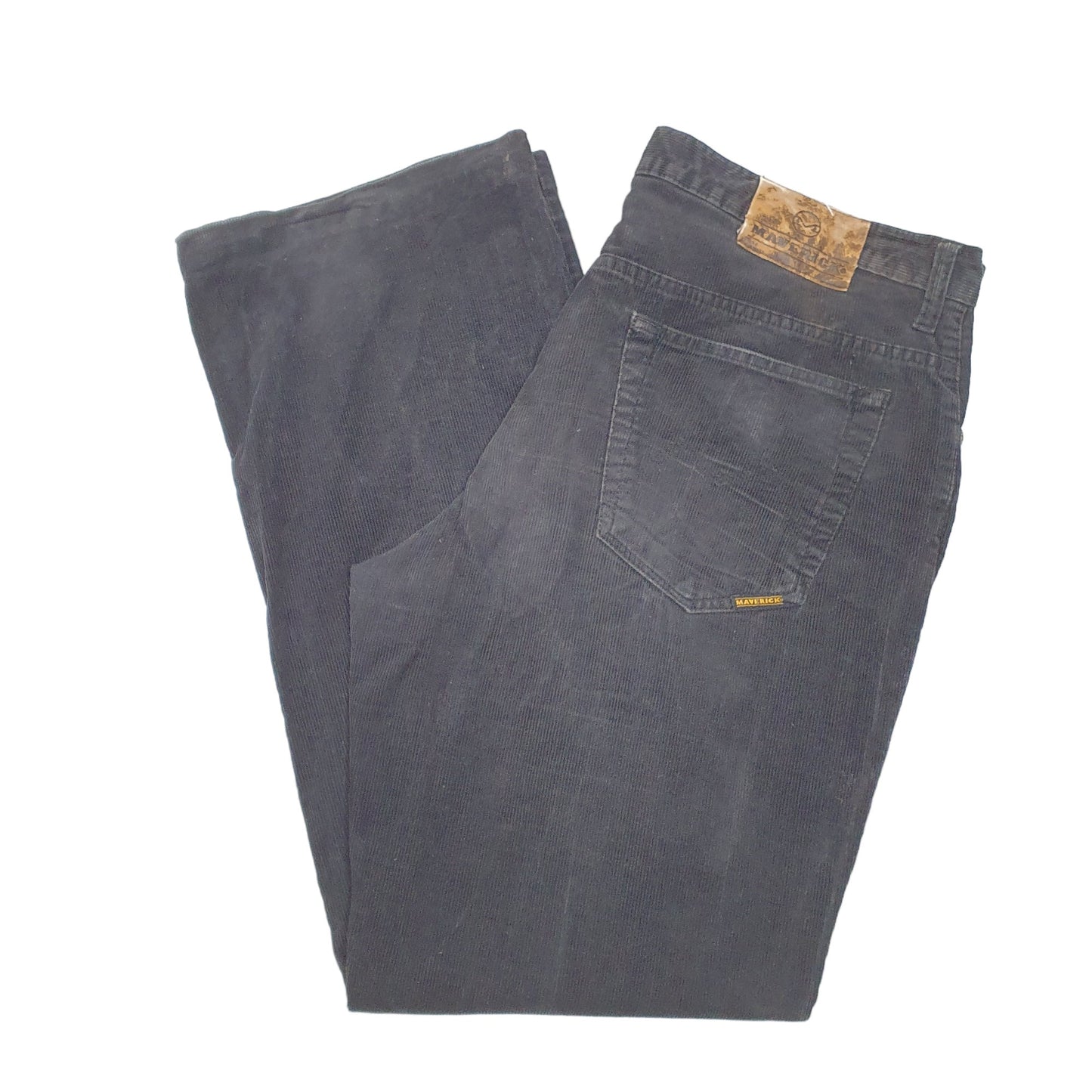 Mens Black Maverick  Corduroy Trousers