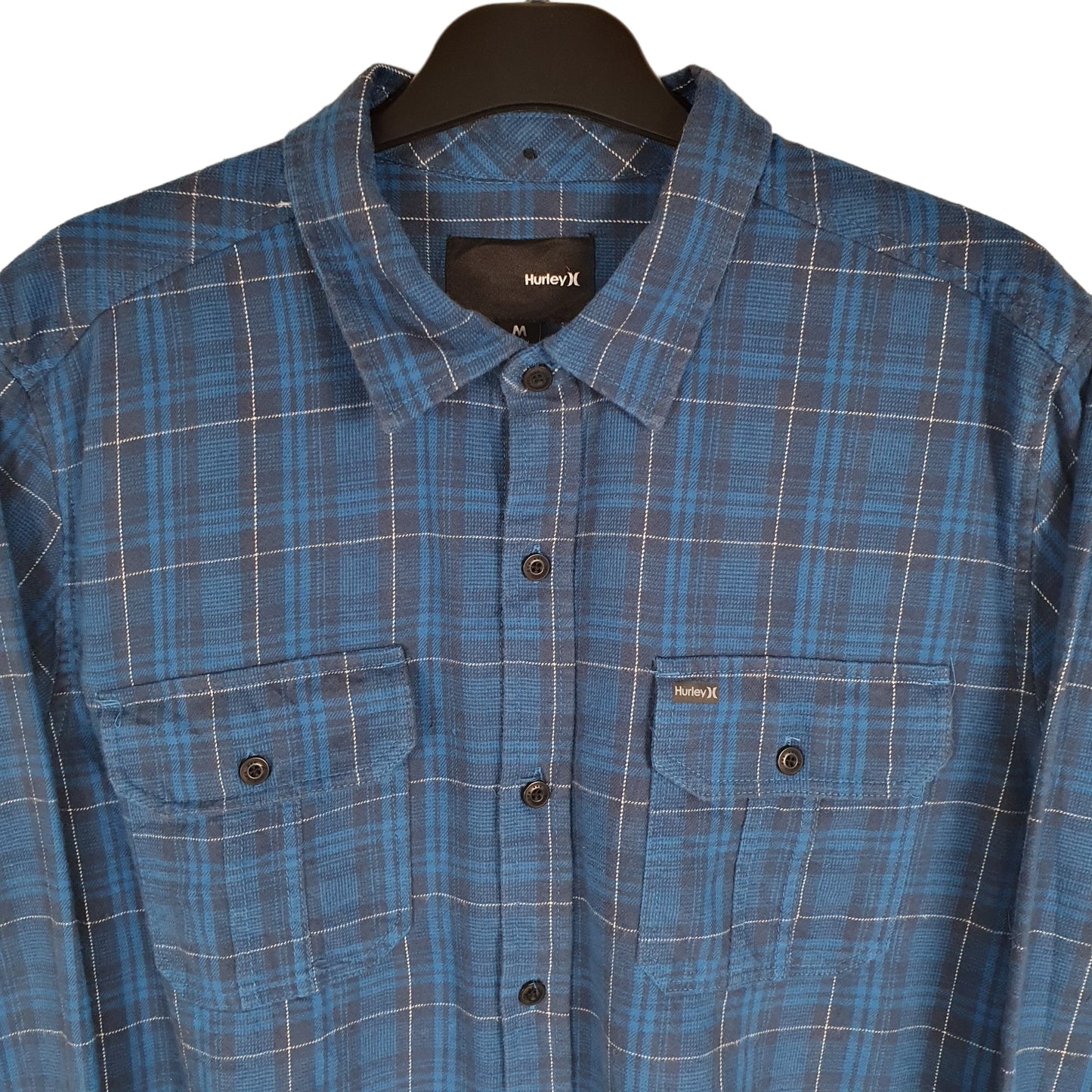 Hurley Flannel Shacket Long Sleeve Regular Fit Check Shirt Blue