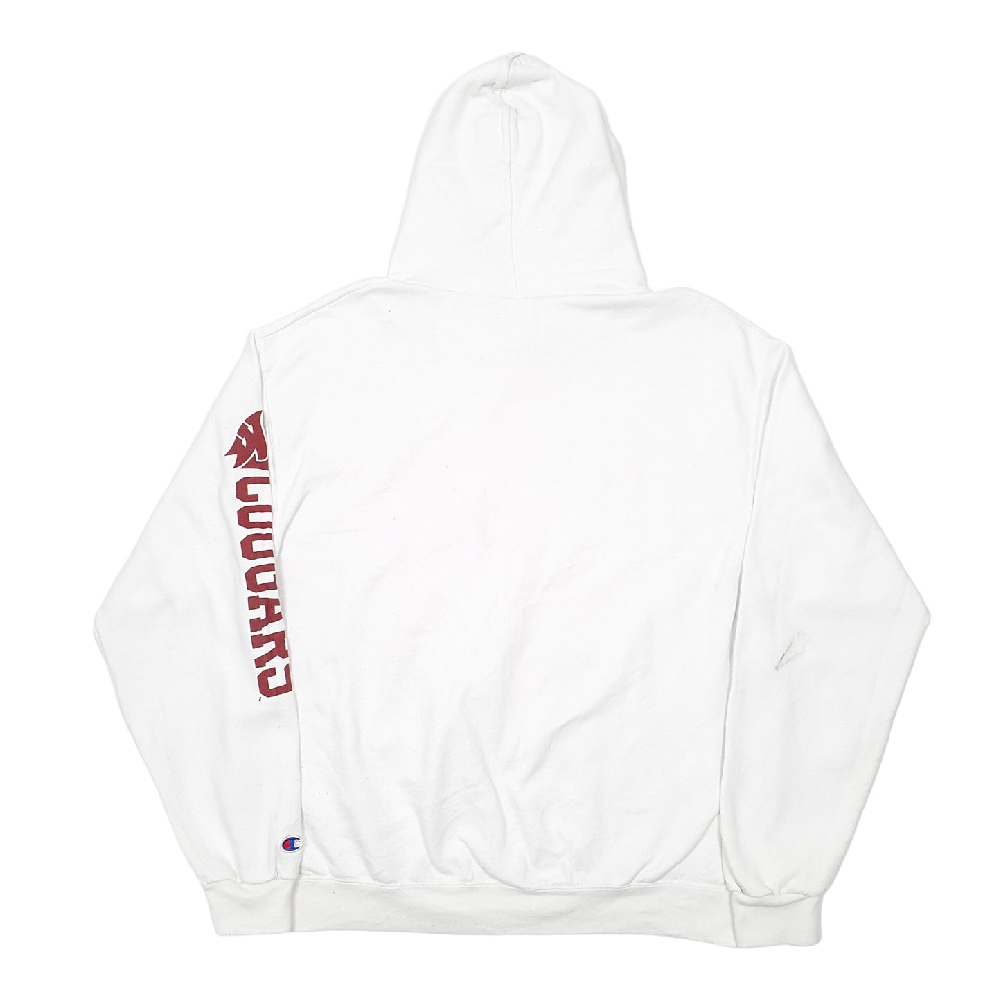 Mens White Champion Washington State College Hoodie Jumper