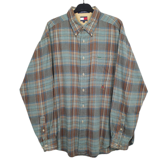 Tommy Hilfiger Long Sleeve Regular Fit Check Shirt Green