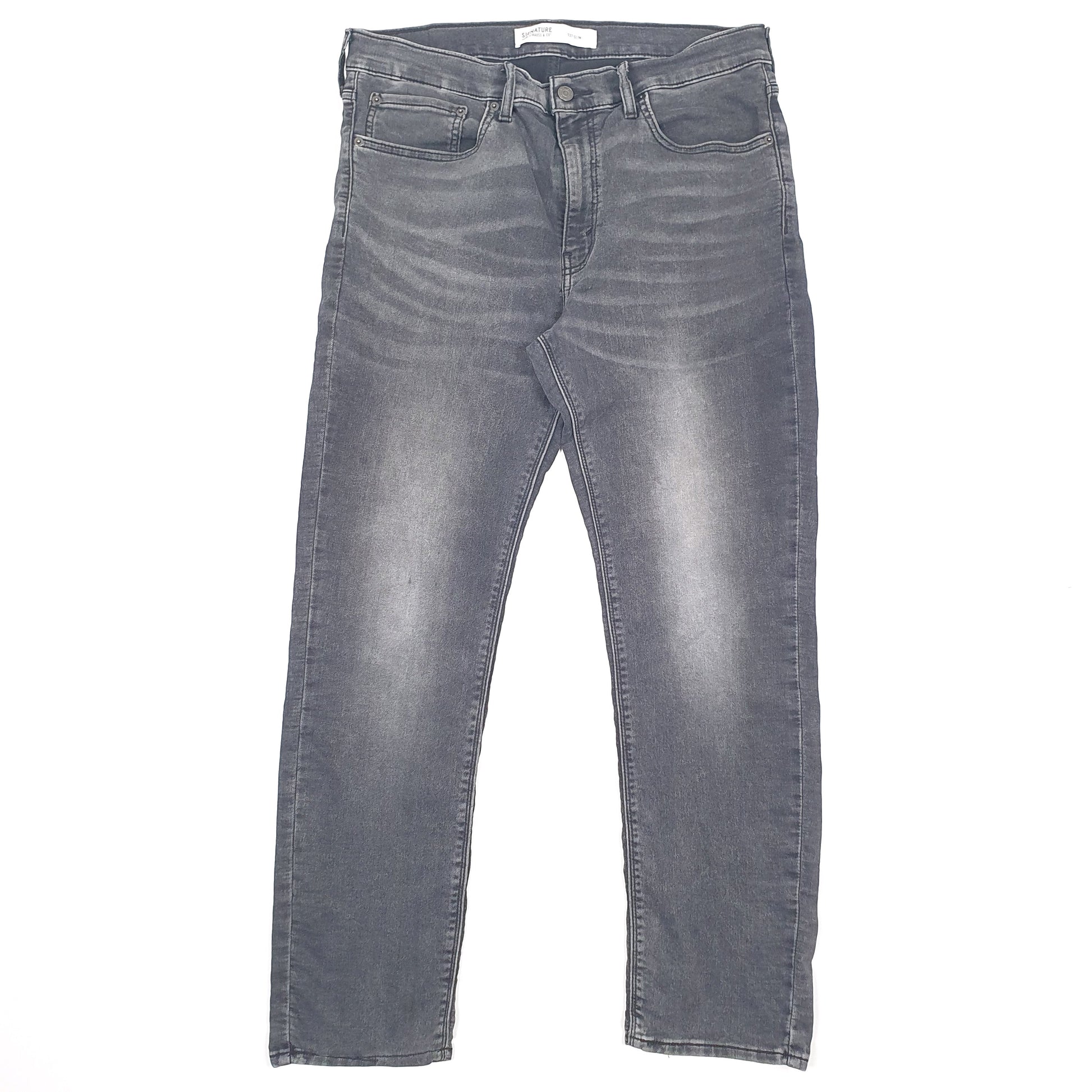 Levis Signature Slim Fit Flex Jeans W36 L30 Grey