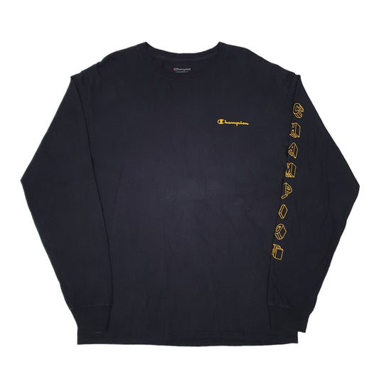 Champion Long Sleeve T Shirt Navy