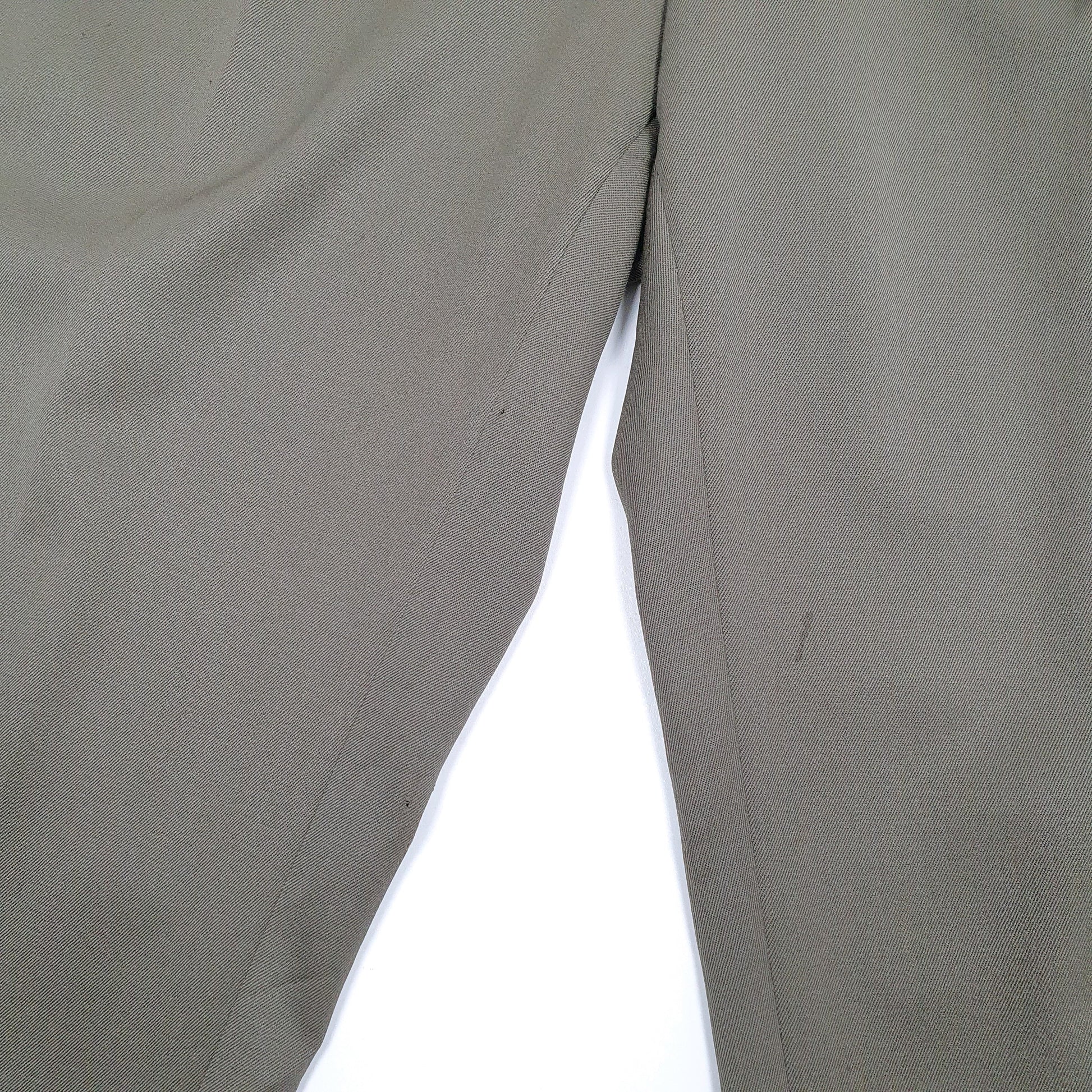 Mens Khaki Polo Ralph Lauren Vintage Double Pleated Chino Trousers