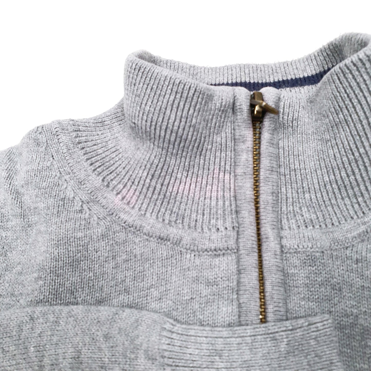 Mens Grey Tommy Hilfiger Knit Quarter Zip Jumper