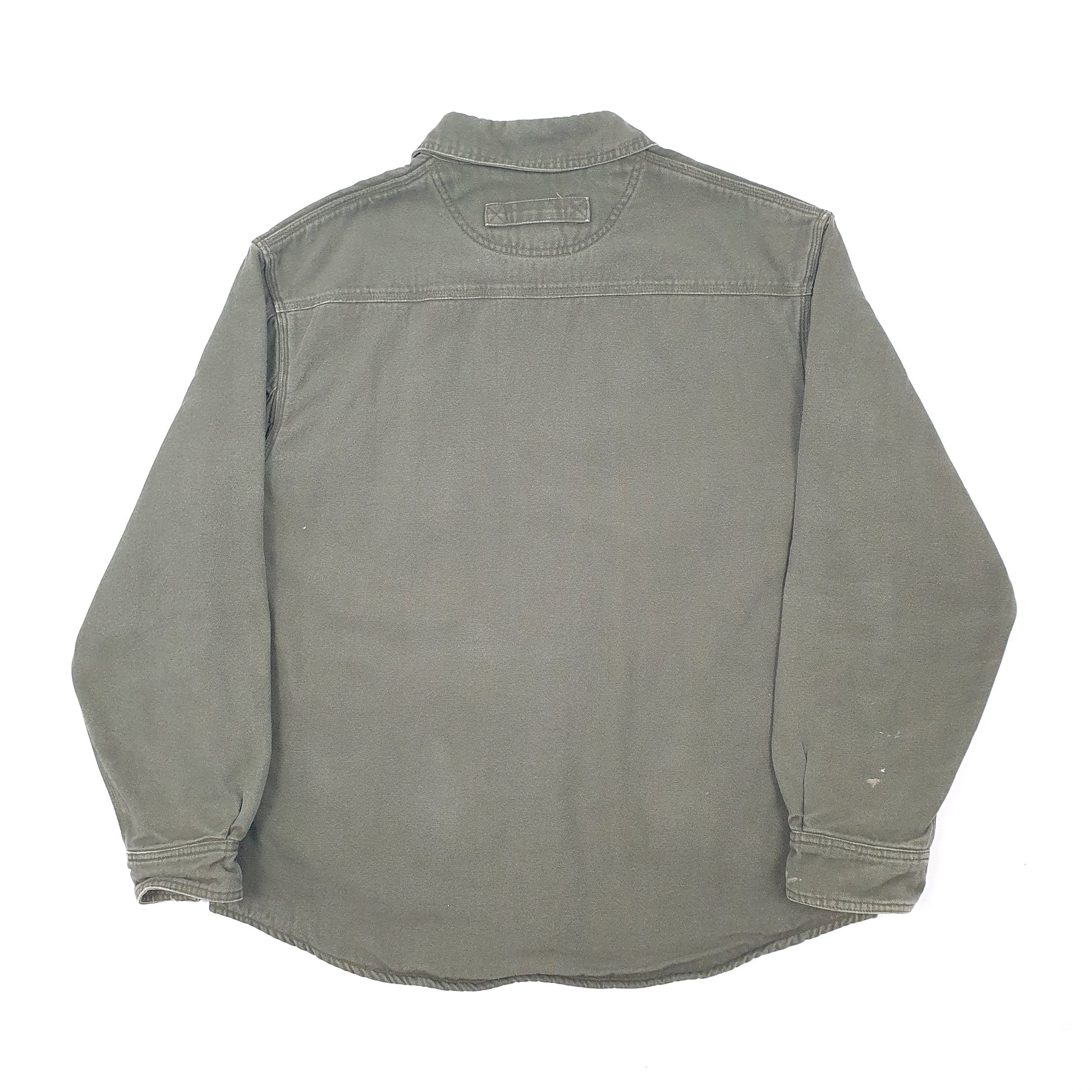 Mens Green Duluth Trading Co Button Up Workwear Jacket Coat