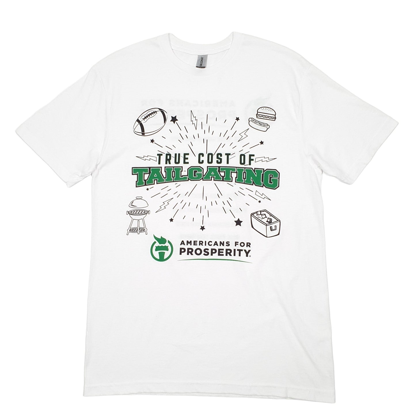Gildan Americans For Prosperity Tailgating Short Sleeve T Shirt White