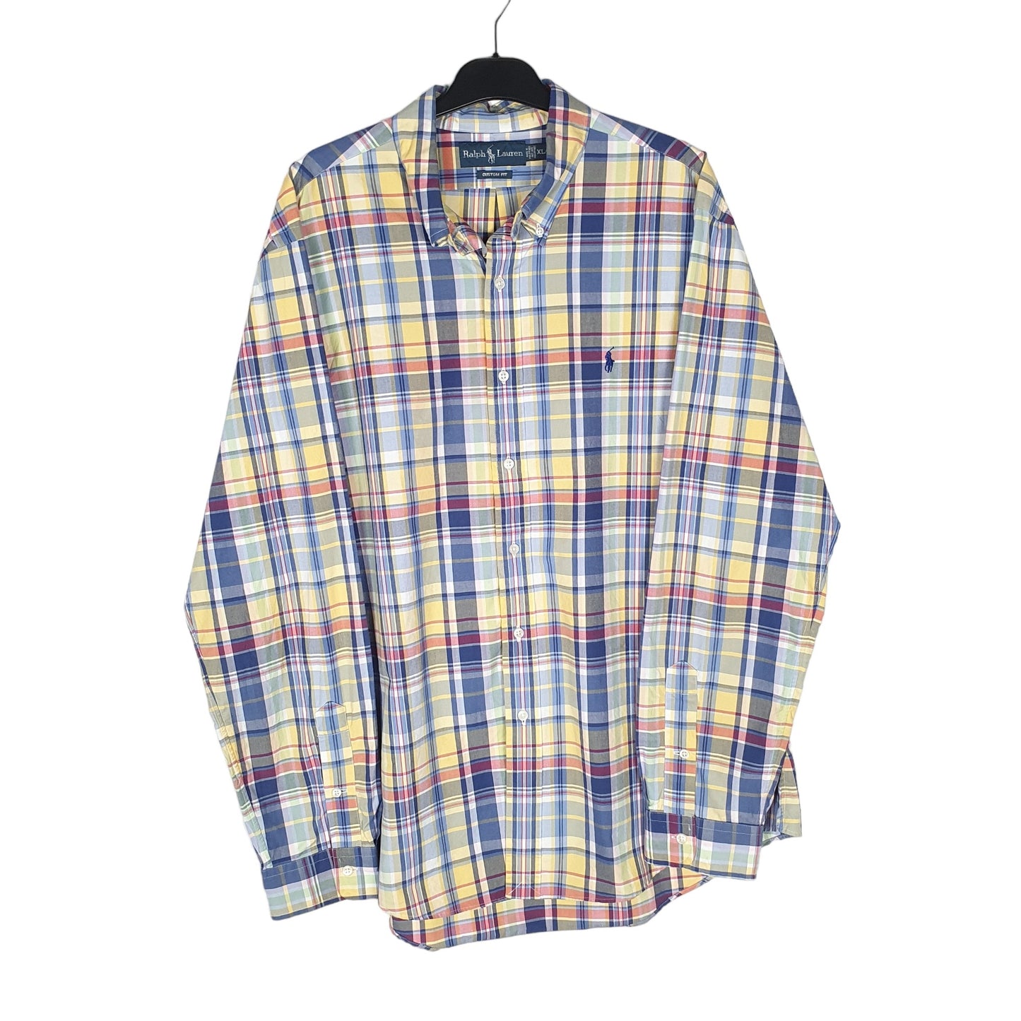 Polo Ralph Lauren Long Sleeve Custom Fit Check Shirt Blue