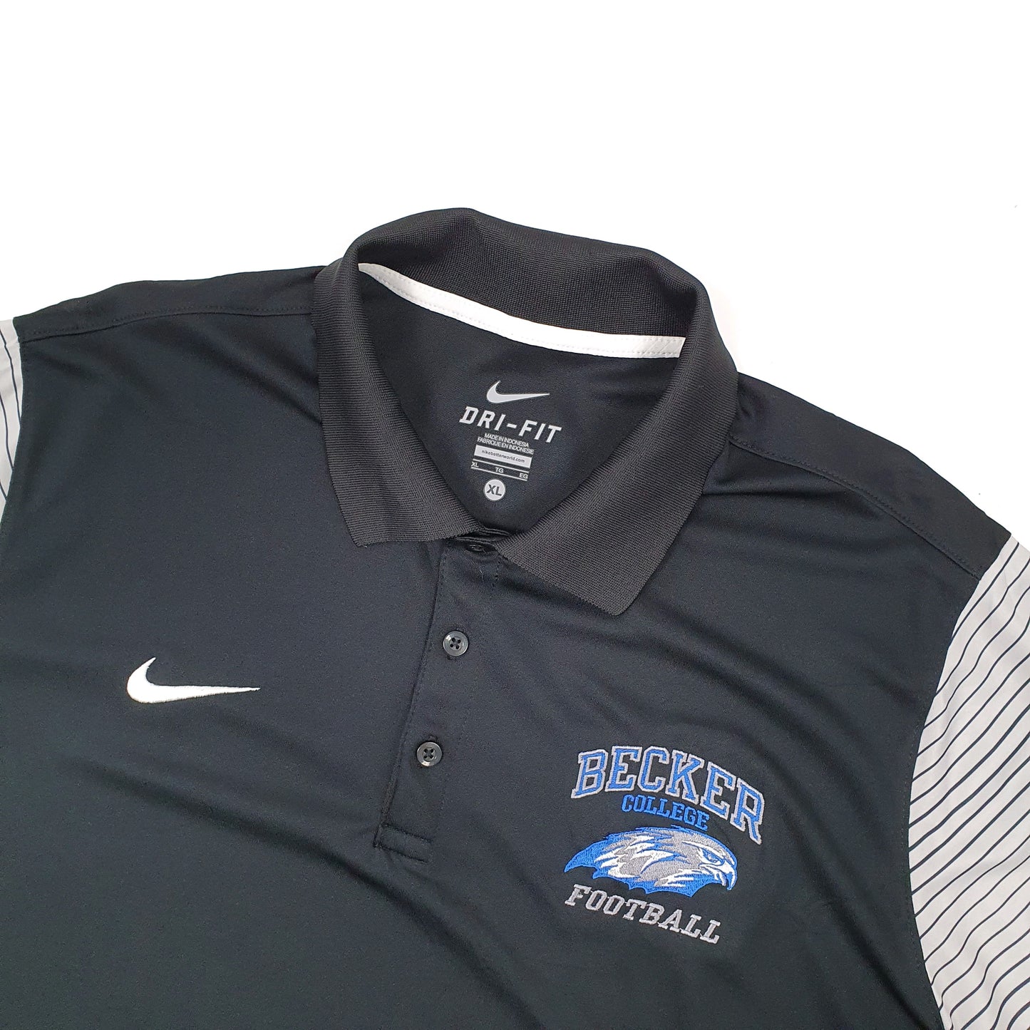 Nike Dri Fit USA College Football Short Sleeve Polo Shirt Black