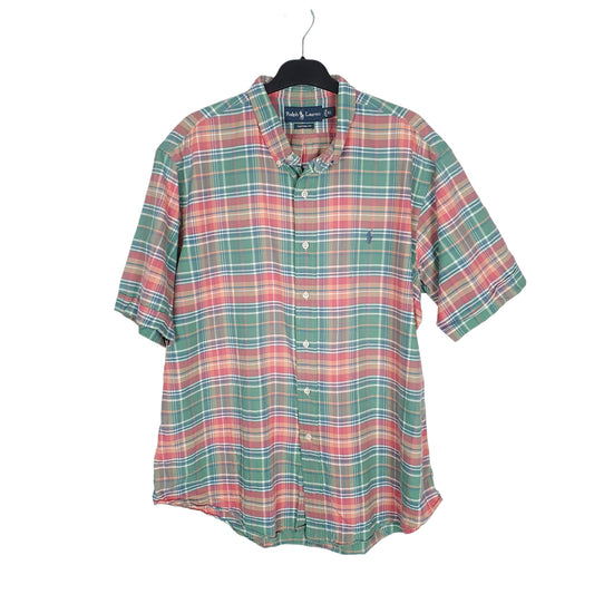 Ralph Lauren Short Sleeve Custom Fit Check Shirt Green