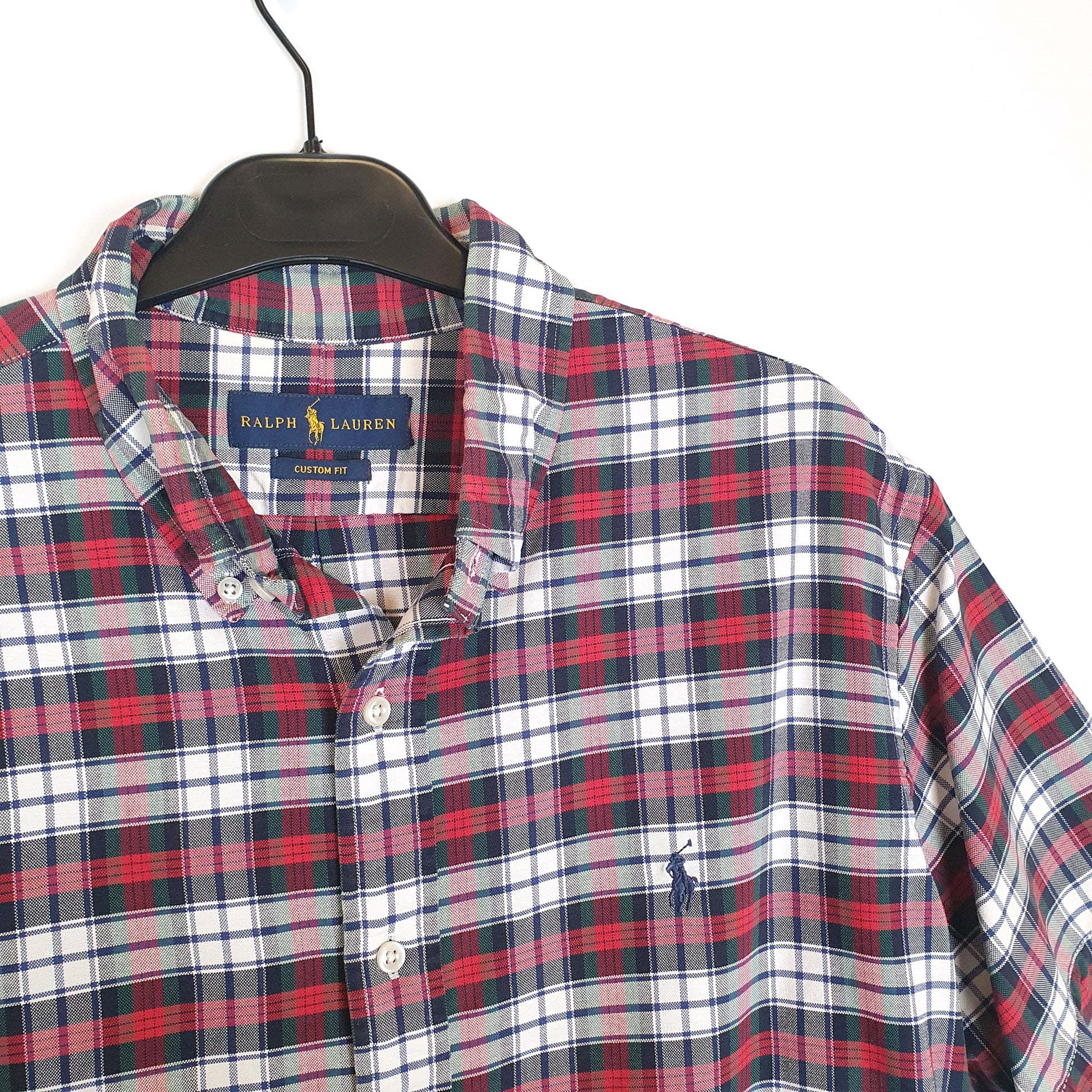 Polo Ralph Lauren Short Sleeve Custom Fit Check Shirt Red