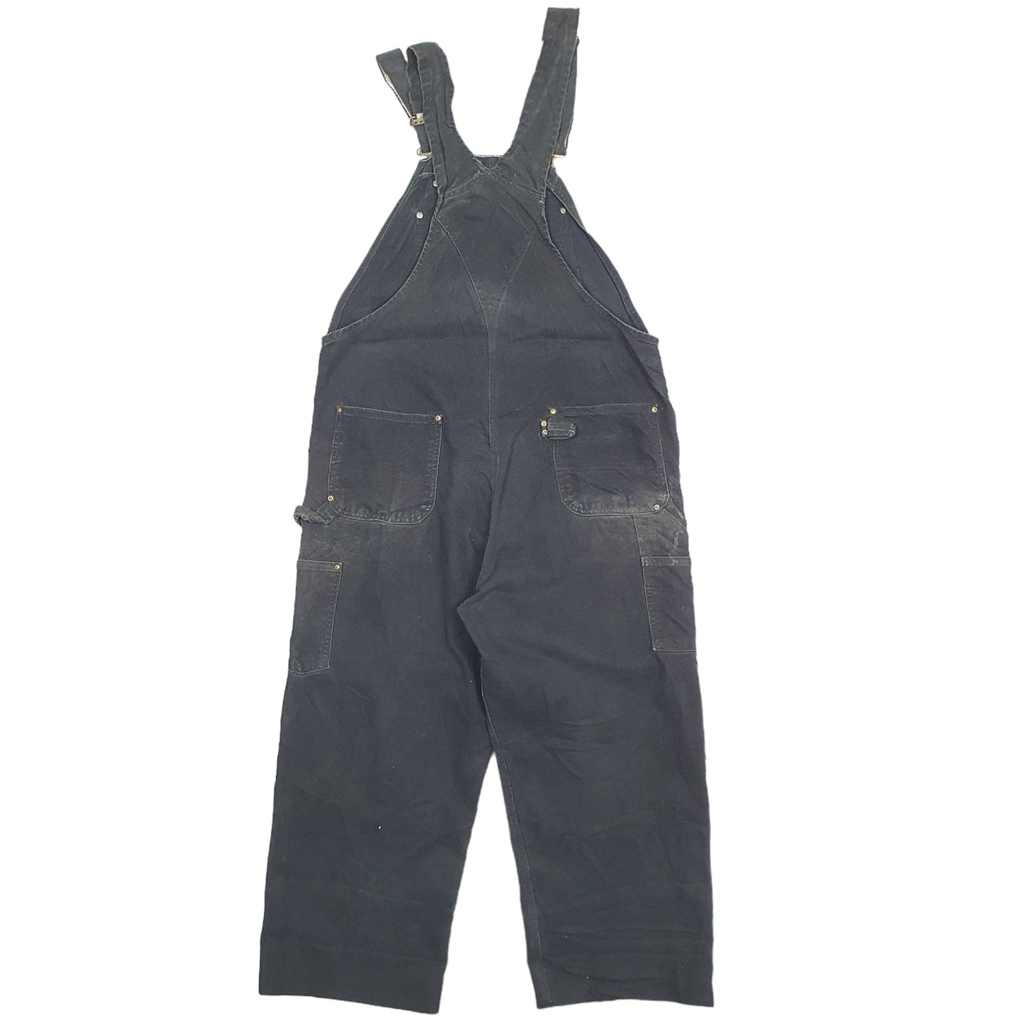 Mens Khaki Carhartt R01 BLK Double Knee Dungaree Trousers