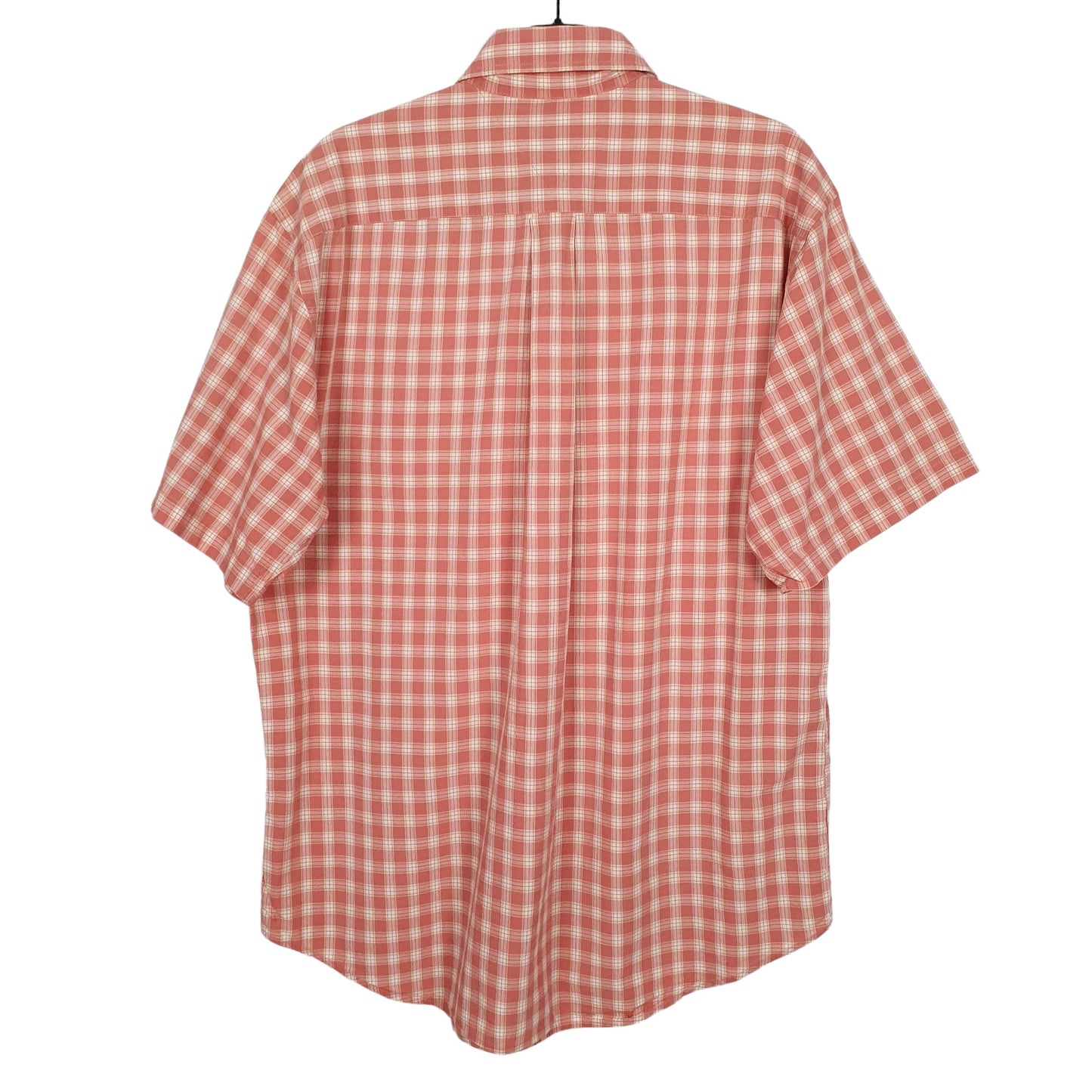 Tommy Hilfiger Short Sleeve Regular Fit Check Shirt Peach