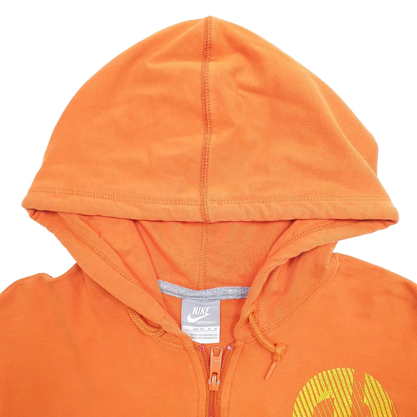 Womens Orange Nike Spellout Hoodie Jumper