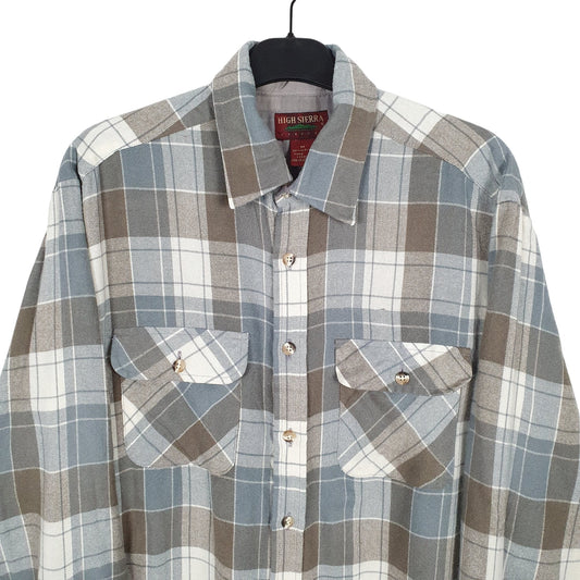 High Sierra Flannel Shacket Long Sleeve Regular Fit Check Shirt Blue
