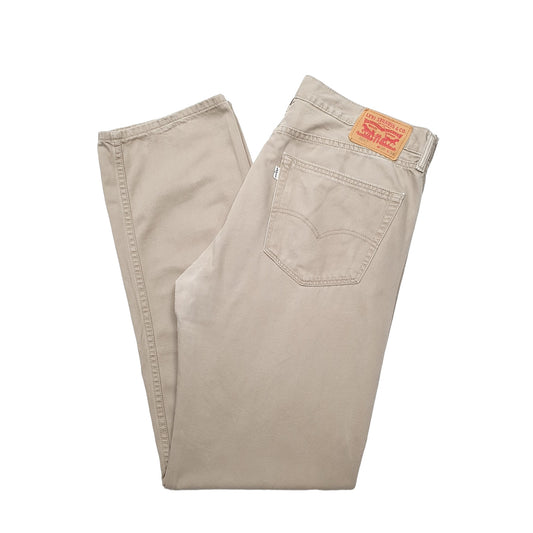 Levis 505 Regular Fit Jeans W36 L34 Beige