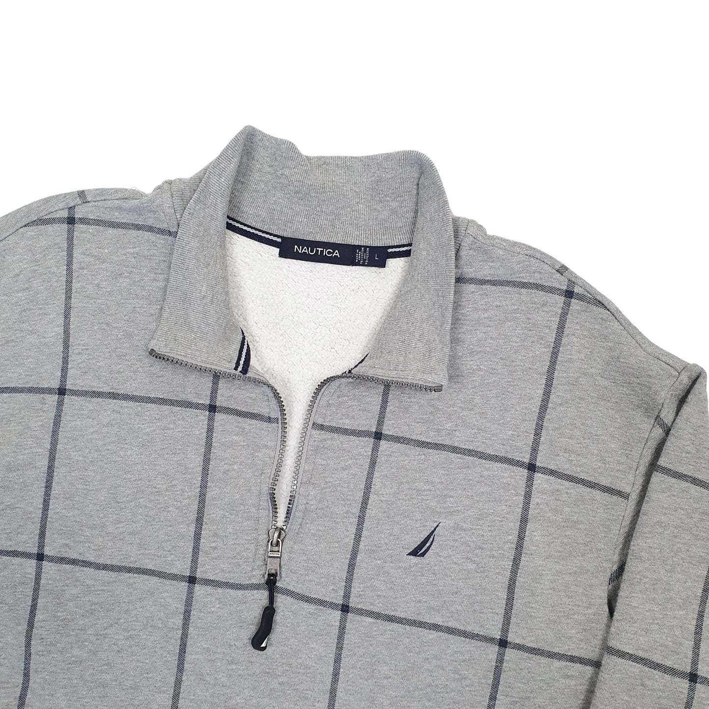Mens Grey Nautica  Quarter Zip Jumper