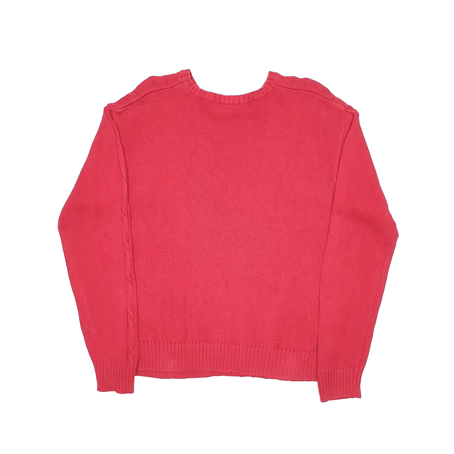 Nautica Cable Knit Crewneck M Red