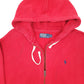 Mens Red Polo Ralph Lauren Hoodie Full Zip Jumper