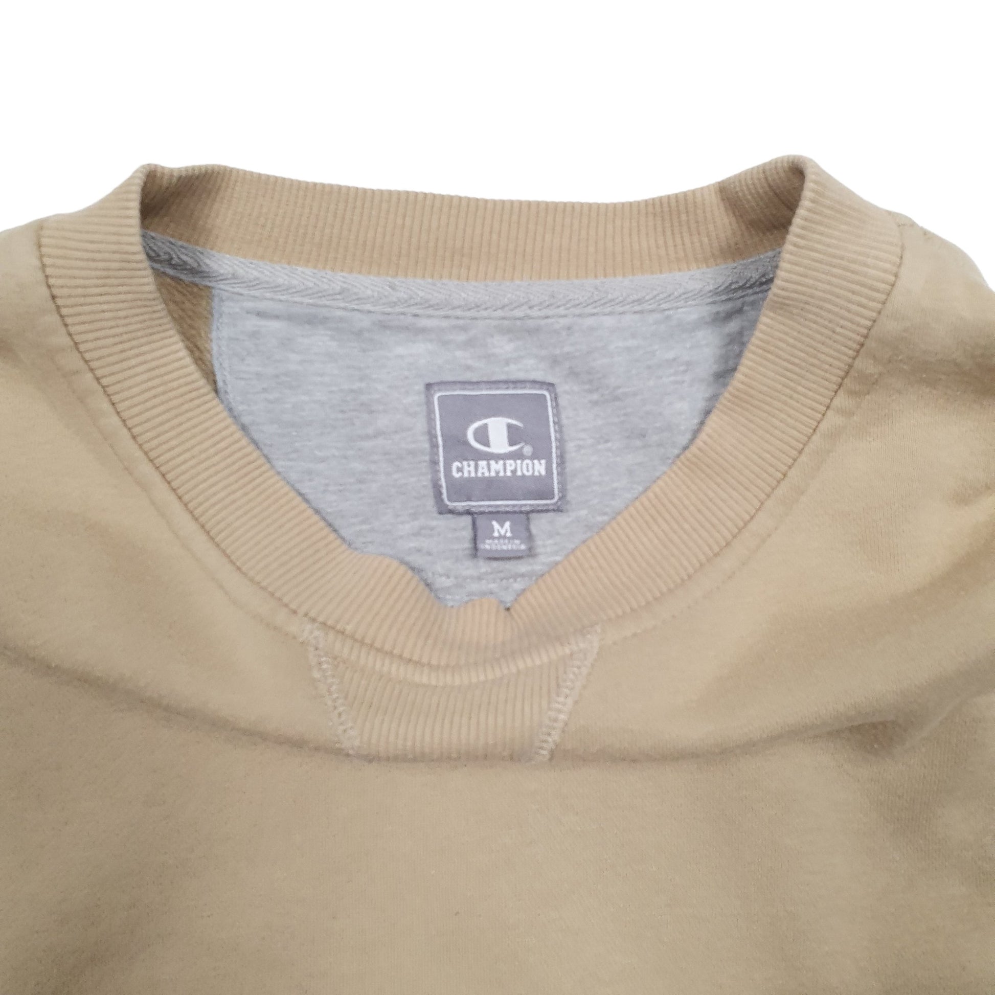 Mens Beige Champion  Crewneck Jumper