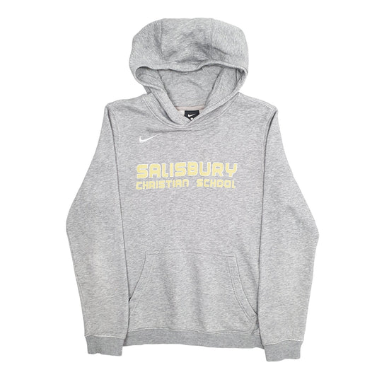 Womens Grey Nike Salisbury Spellout Christian School Hoodie Jumper