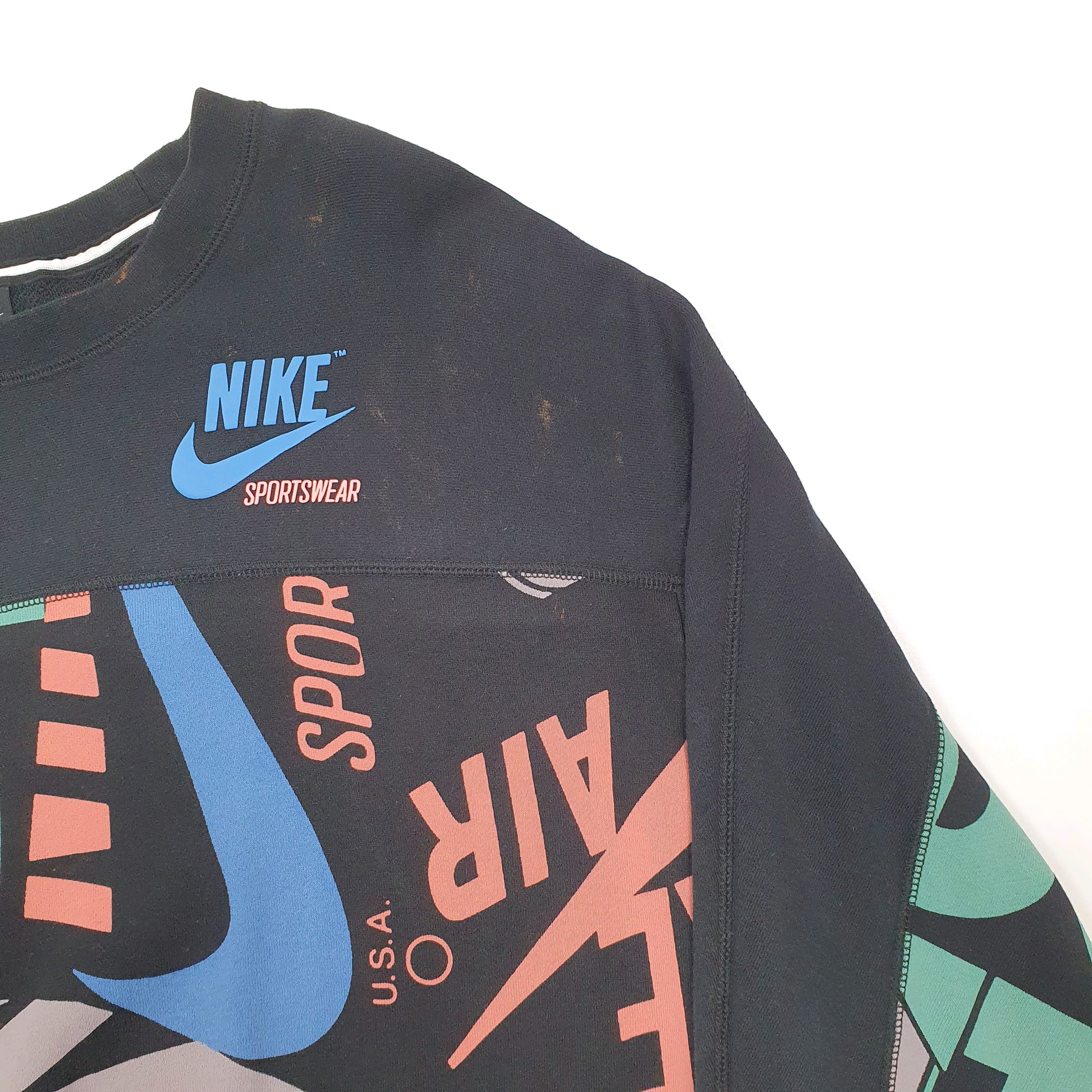 Womens Black Nike  Crewneck Jumper