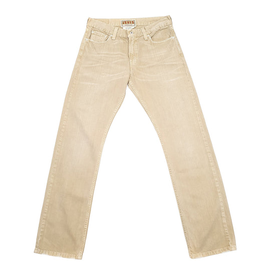 Levis 514 Straight Fit Slim Jeans W30 L32 Beige