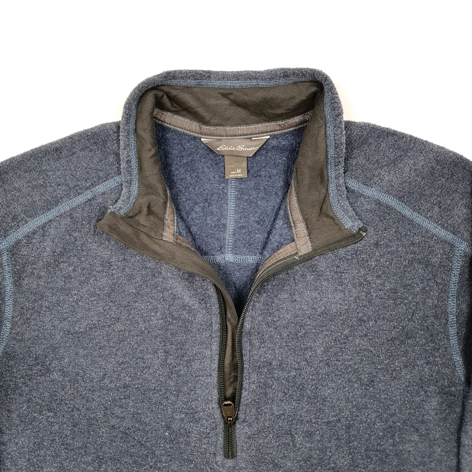 Mens Blue Eddie Bauer  Quarter Zip Jumper