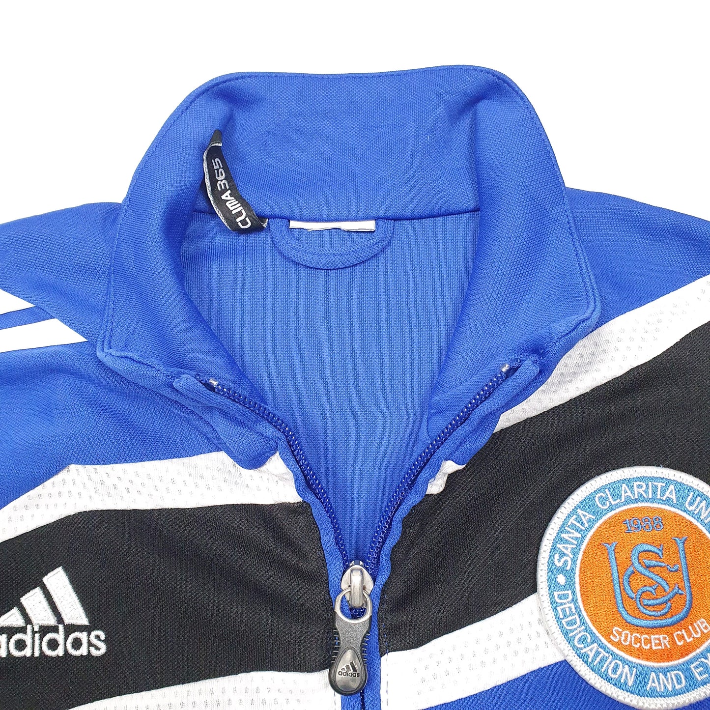 Mens Blue Adidas Santa Clarita Soccer Club Active Training Full Zip Jumper