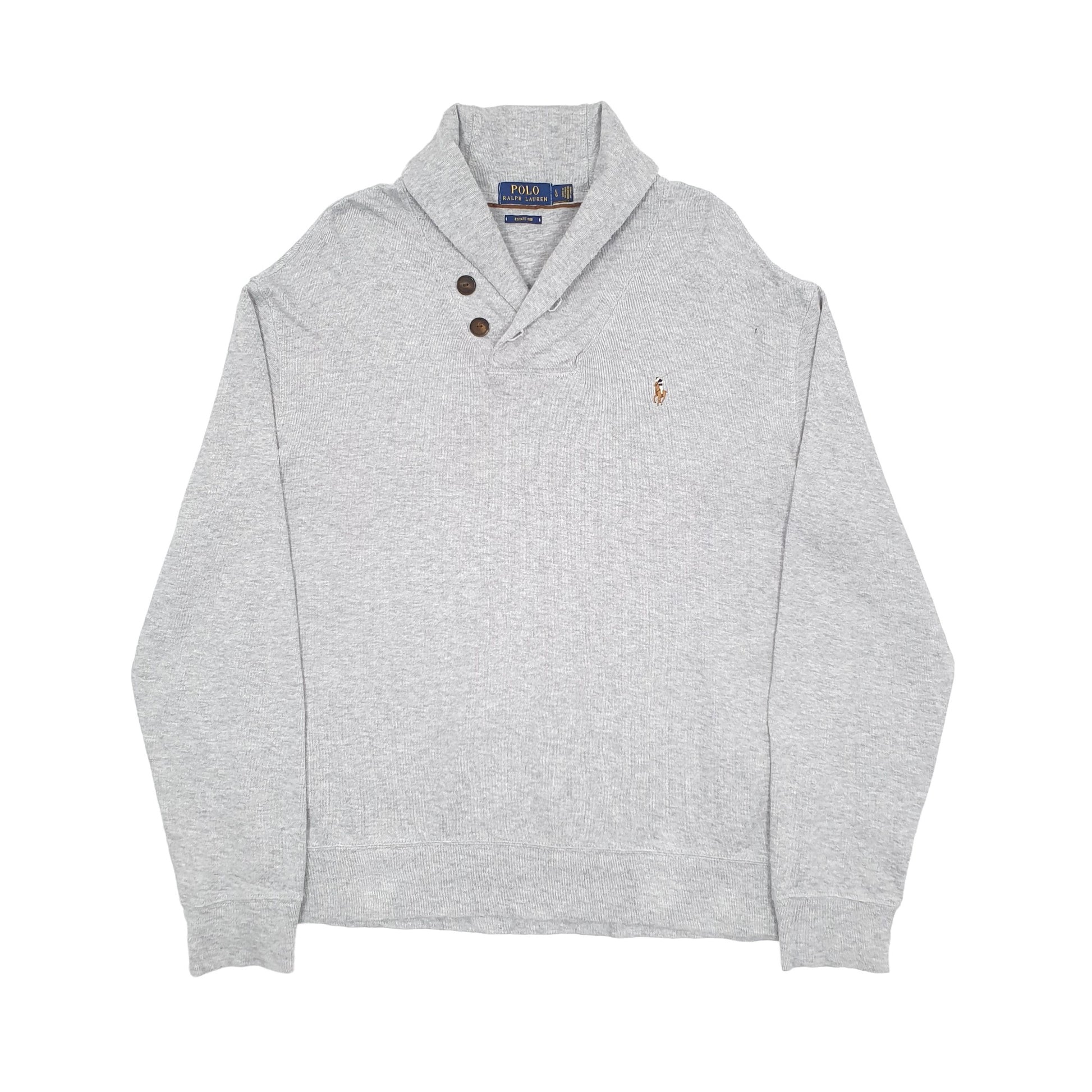 Polo Ralph Lauren Estate Rib Shoal Neck L Grey