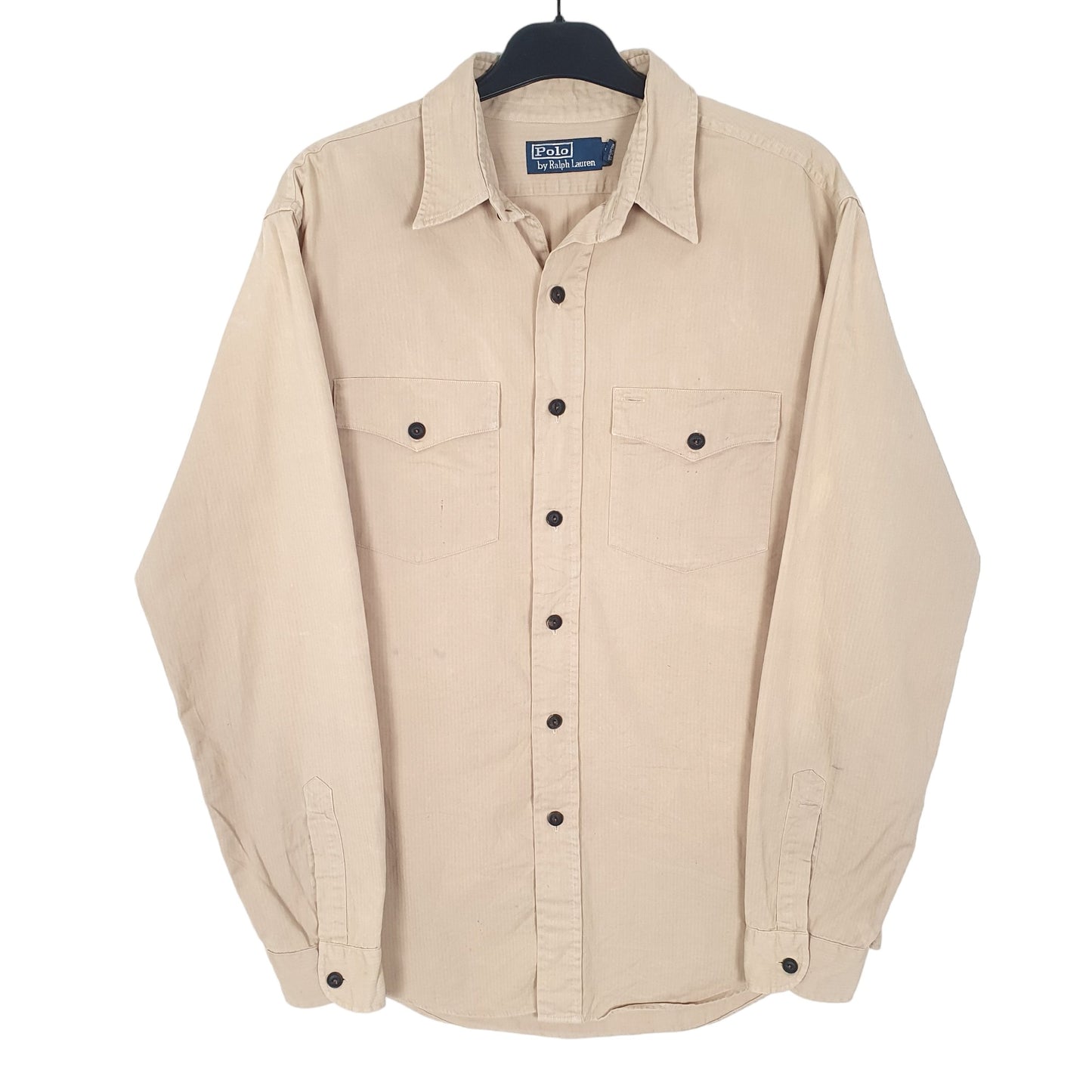 Ralph Lauren Herringbone Twill Long Sleeve Regular Fit Shirt Beige