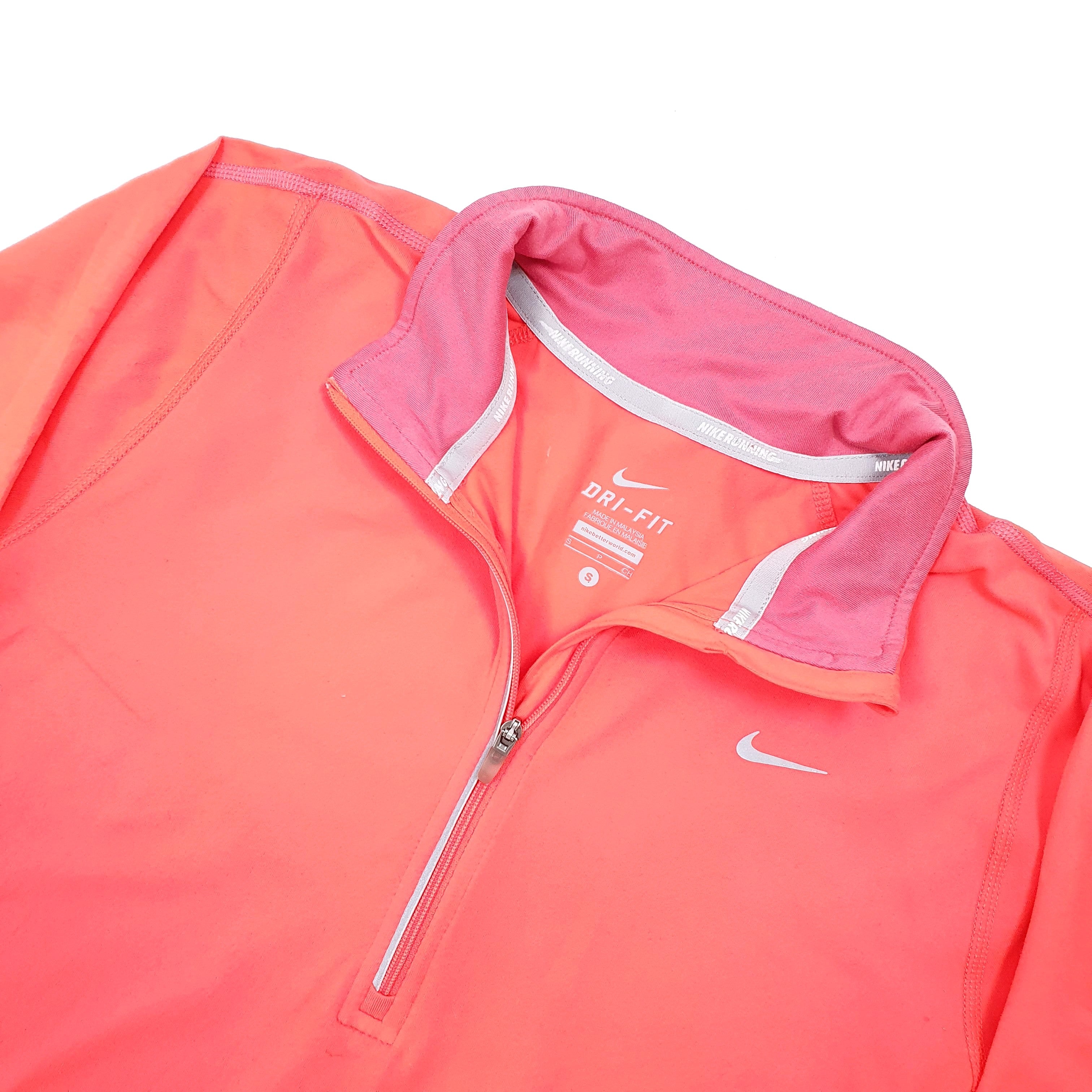 Womens Nike Pink Quarter Zip Jumper S Bundl Clothing