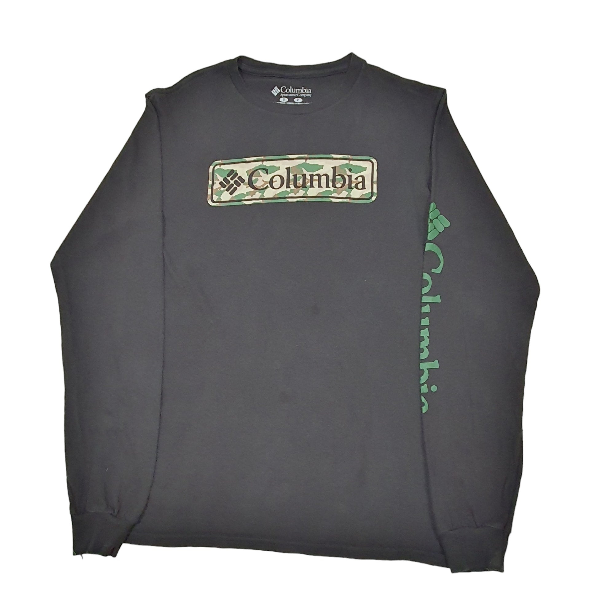 Mens Black Columbia Sportswear  Long Sleeve T Shirt