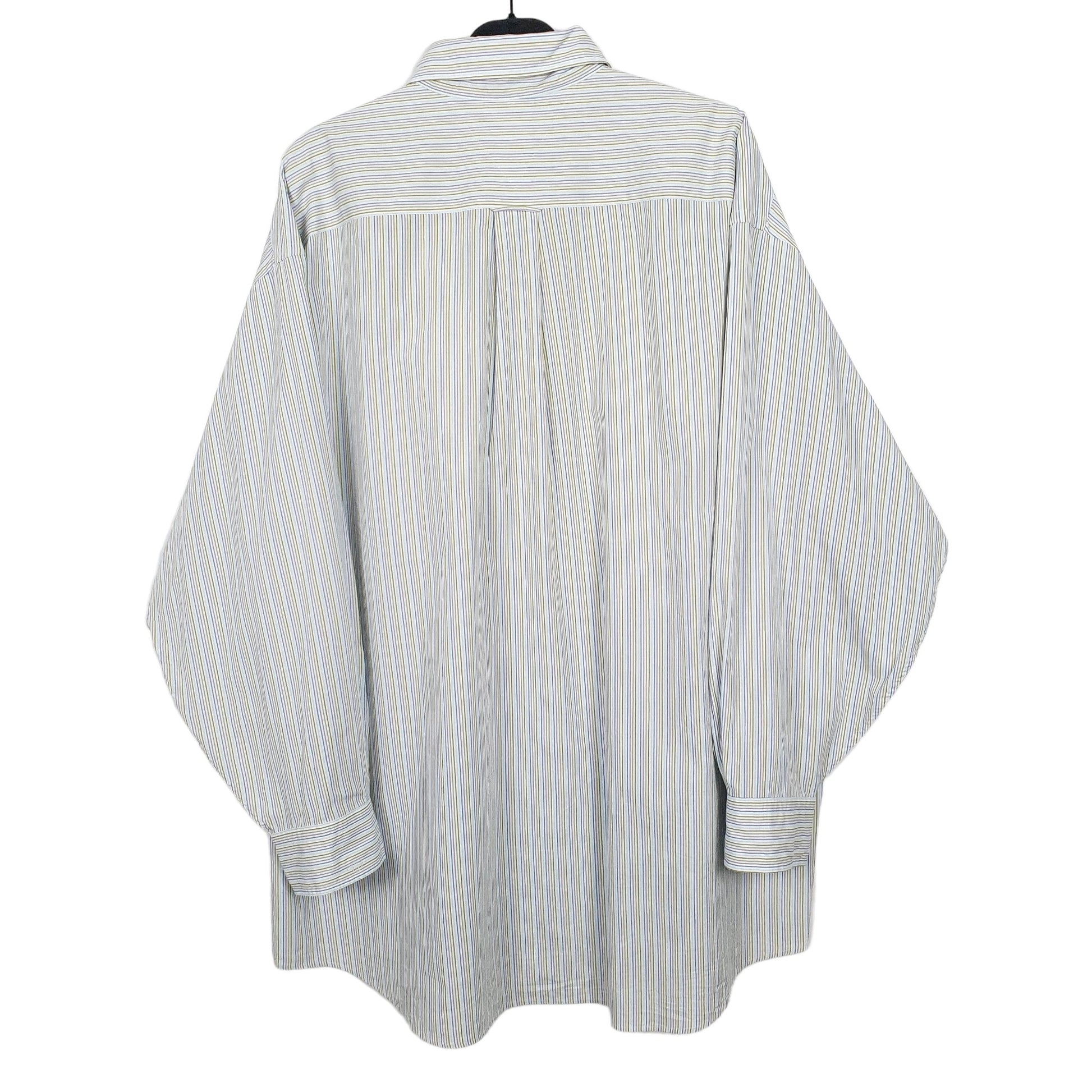 Tommy Hilfiger Long Sleeve Regular Fit Pinstripe Shirt Green