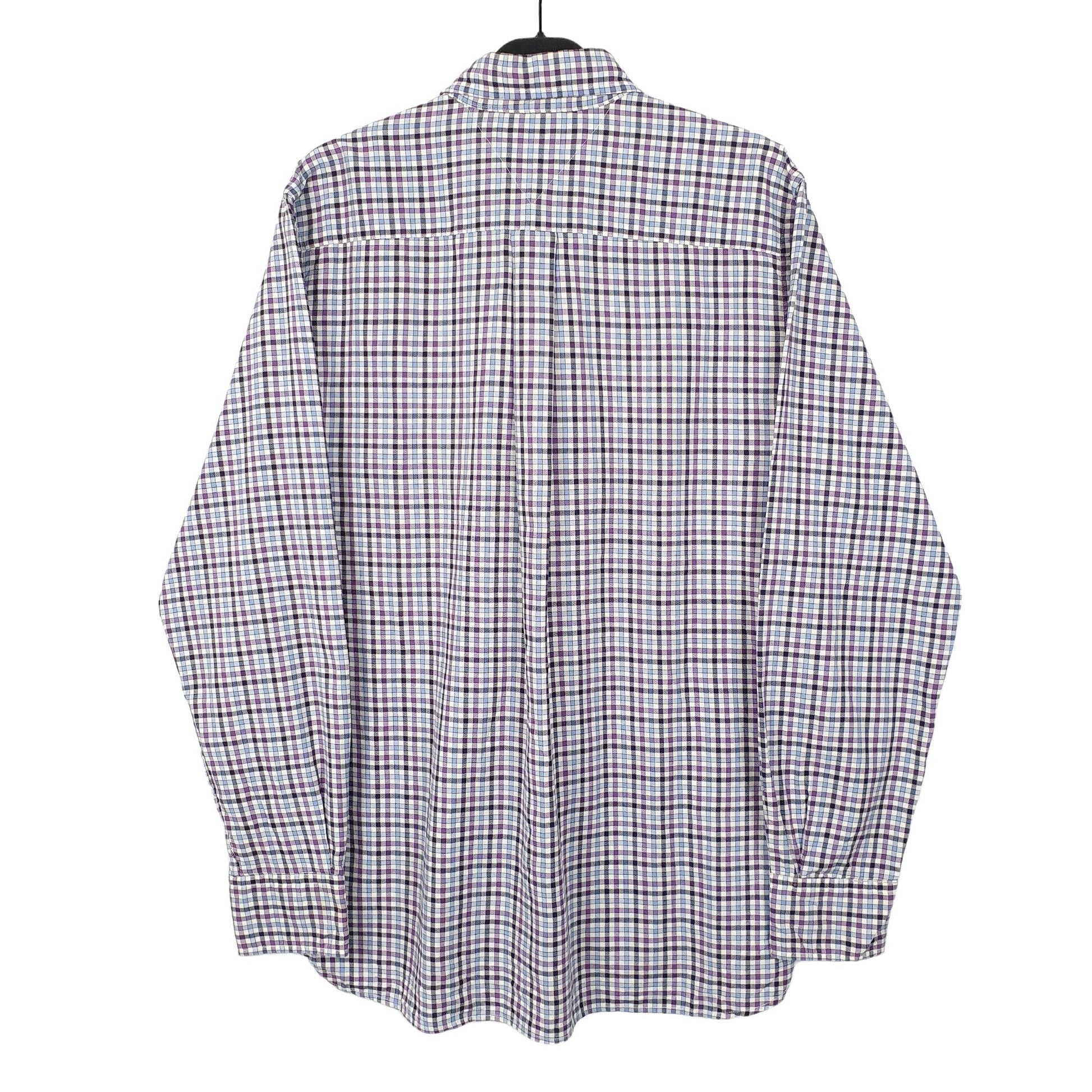 Tommy Hilfiger Long Sleeve Custom Fit Check Shirt Purple