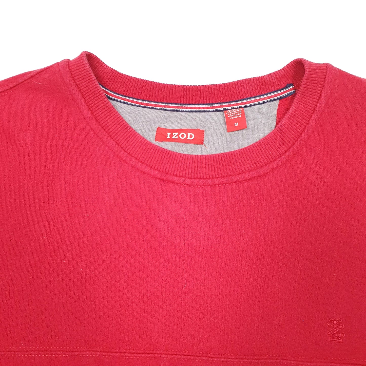 Mens Red Izod  Crewneck Jumper