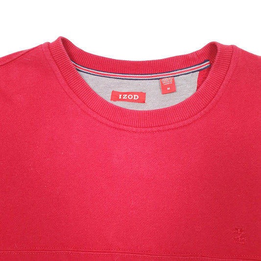 Mens Red Izod  Crewneck Jumper