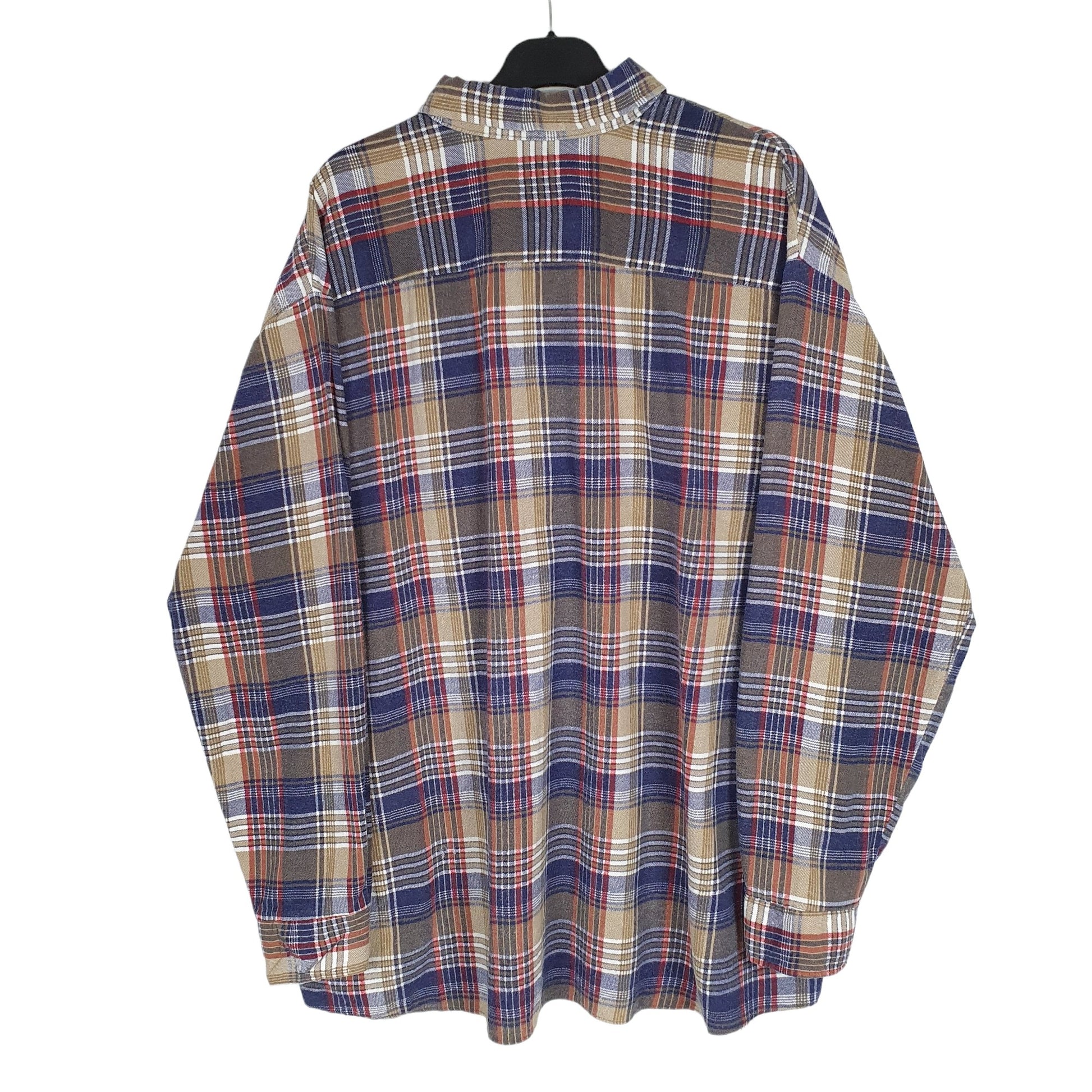 American Edition Flannel Shacket Long Sleeve Regular Fit Check Shirt Blue