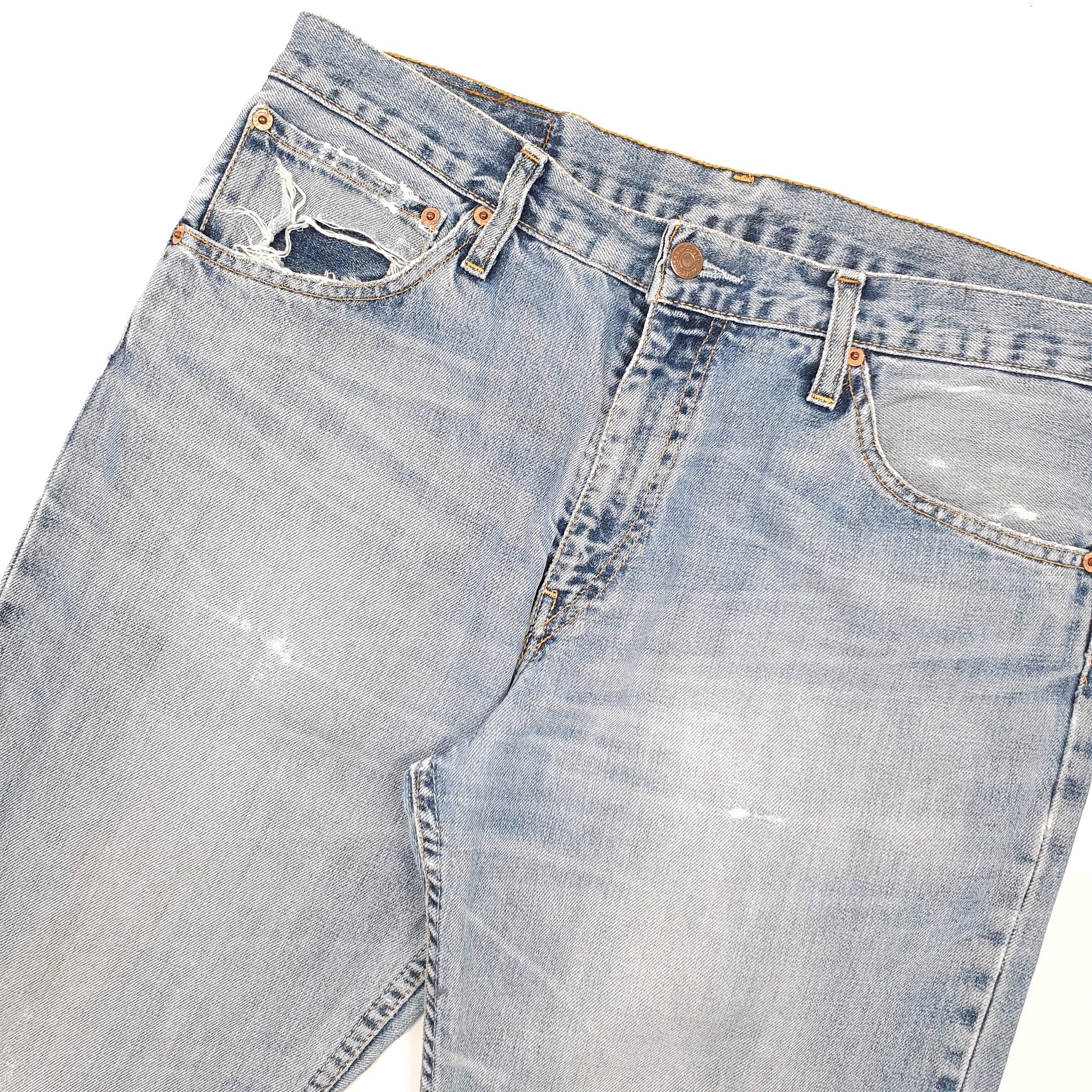 Levis 507 Bootcut Fit Jeans W34 L32 Blue