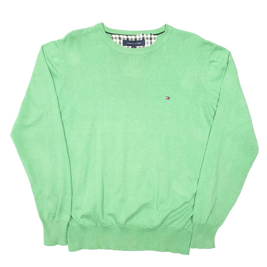 Mens Green Tommy Hilfiger Knit Crewneck Jumper