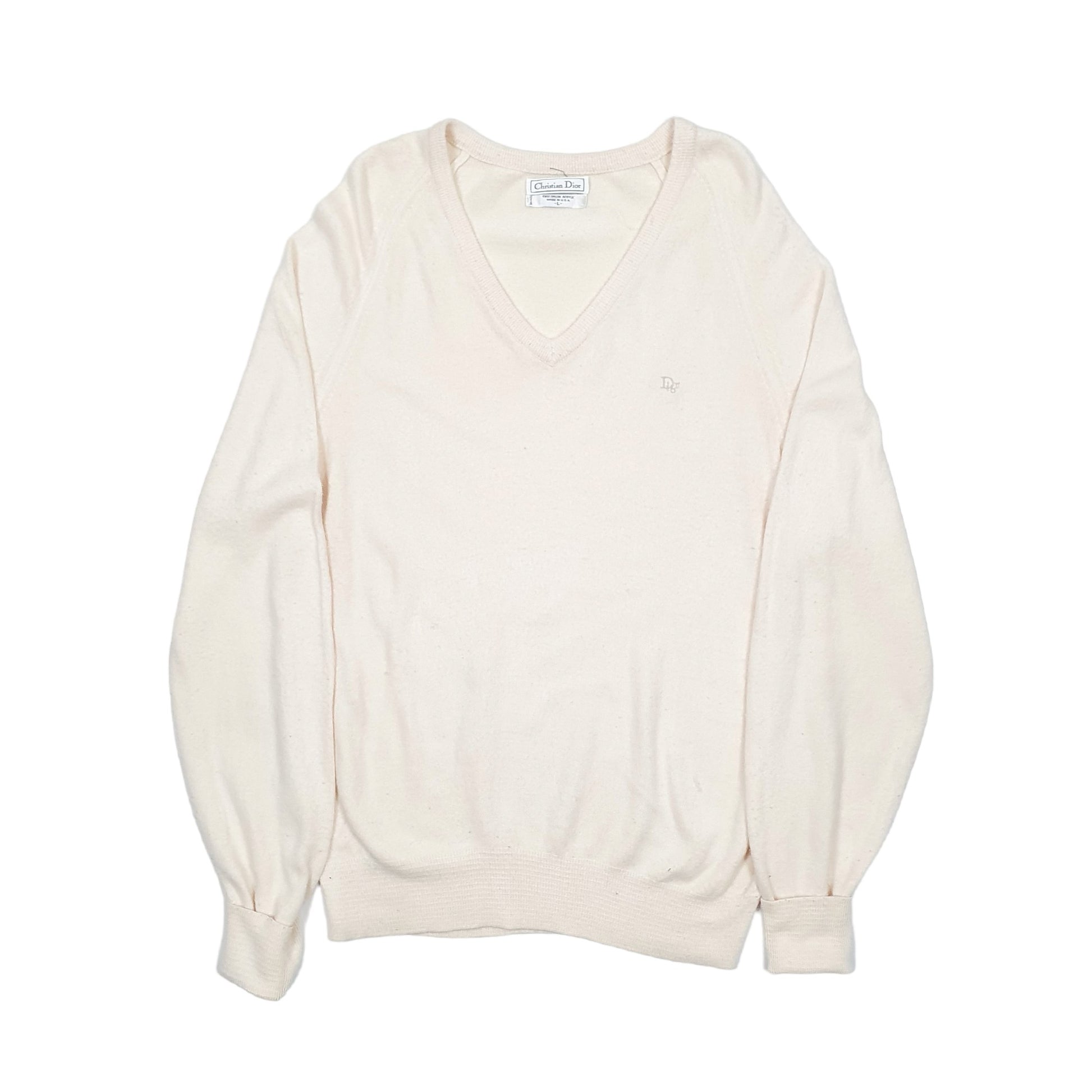 Christian Dior V Neck L Cream