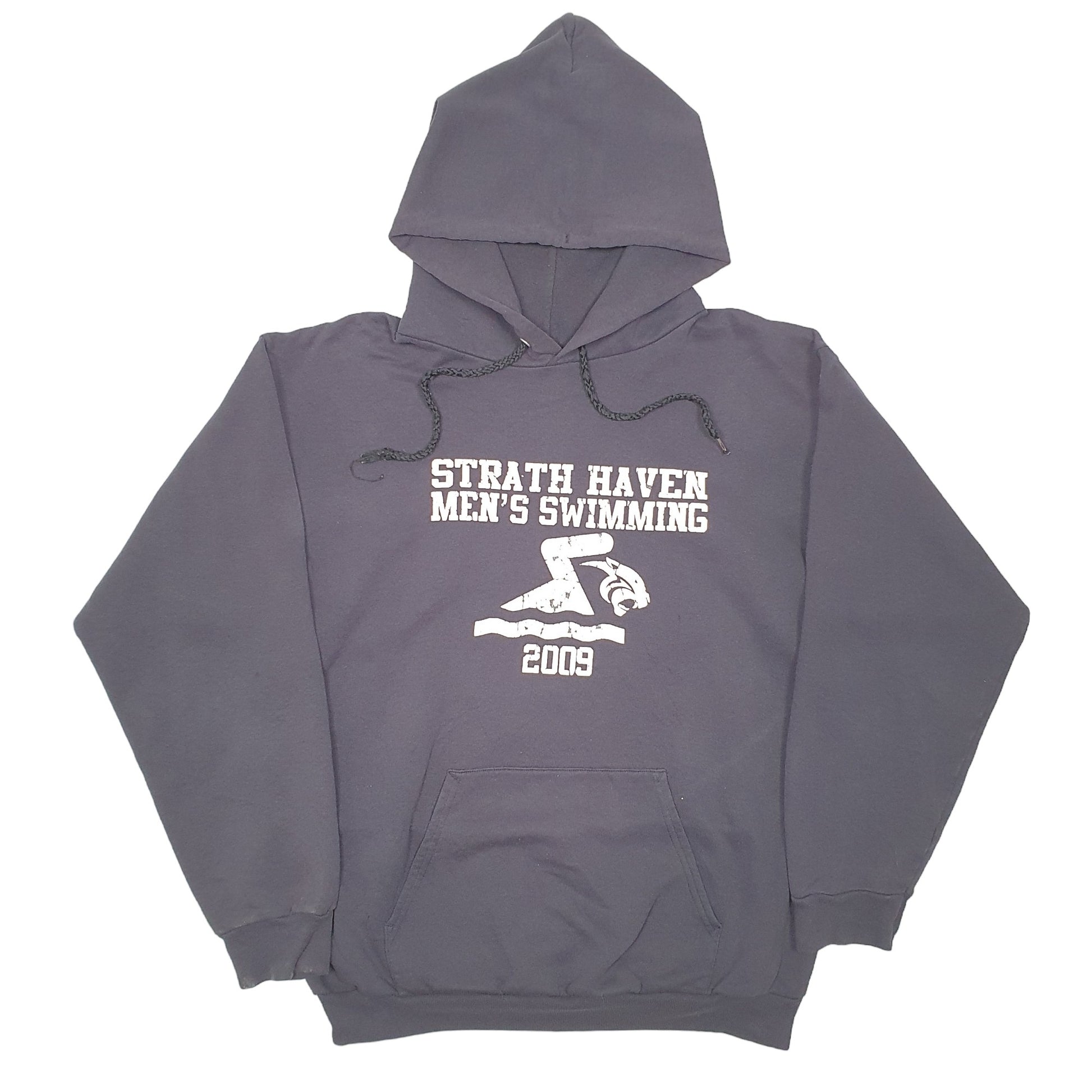 Mens Black Champion Strath Haven Swimming Team 2009 Hoodie Jumper