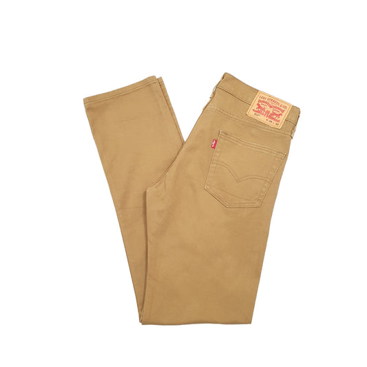 Levis 513 Slim Fit Jeans W29 L31 Beige
